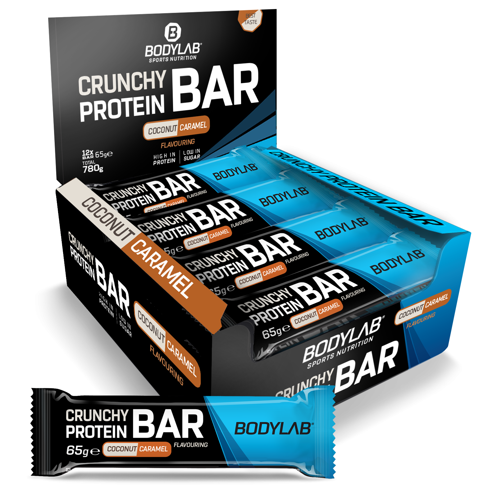 Crunchy Protein Bar Deluxe (12x65g) Kokos-Caramel