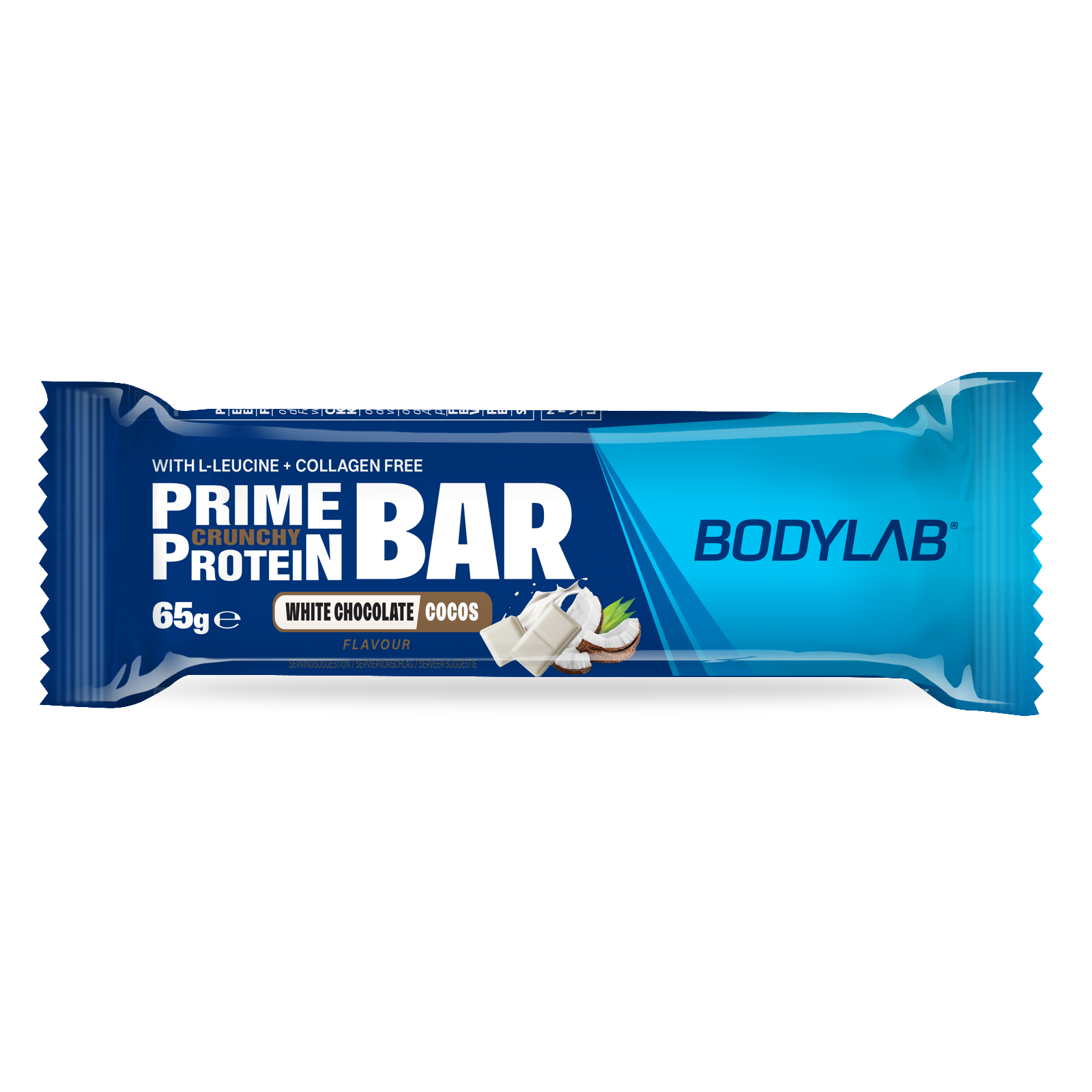 Prime Crunchy Protein Bar - 3g Leucin (12x65g) White Chocolate & Coconut