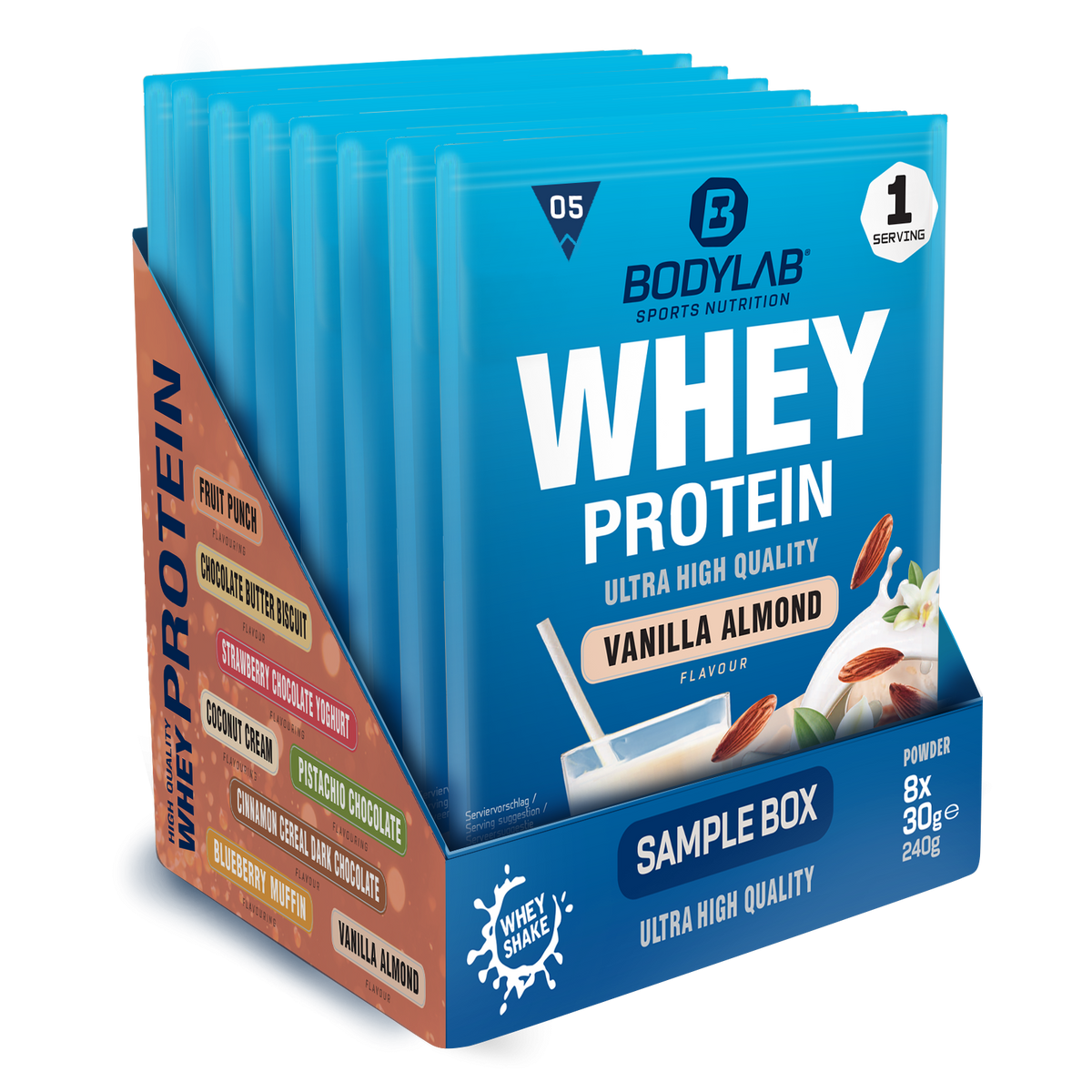 Whey Protein Probierboxen (8 Proben je 30g) Probierbox 5 (8x30g)