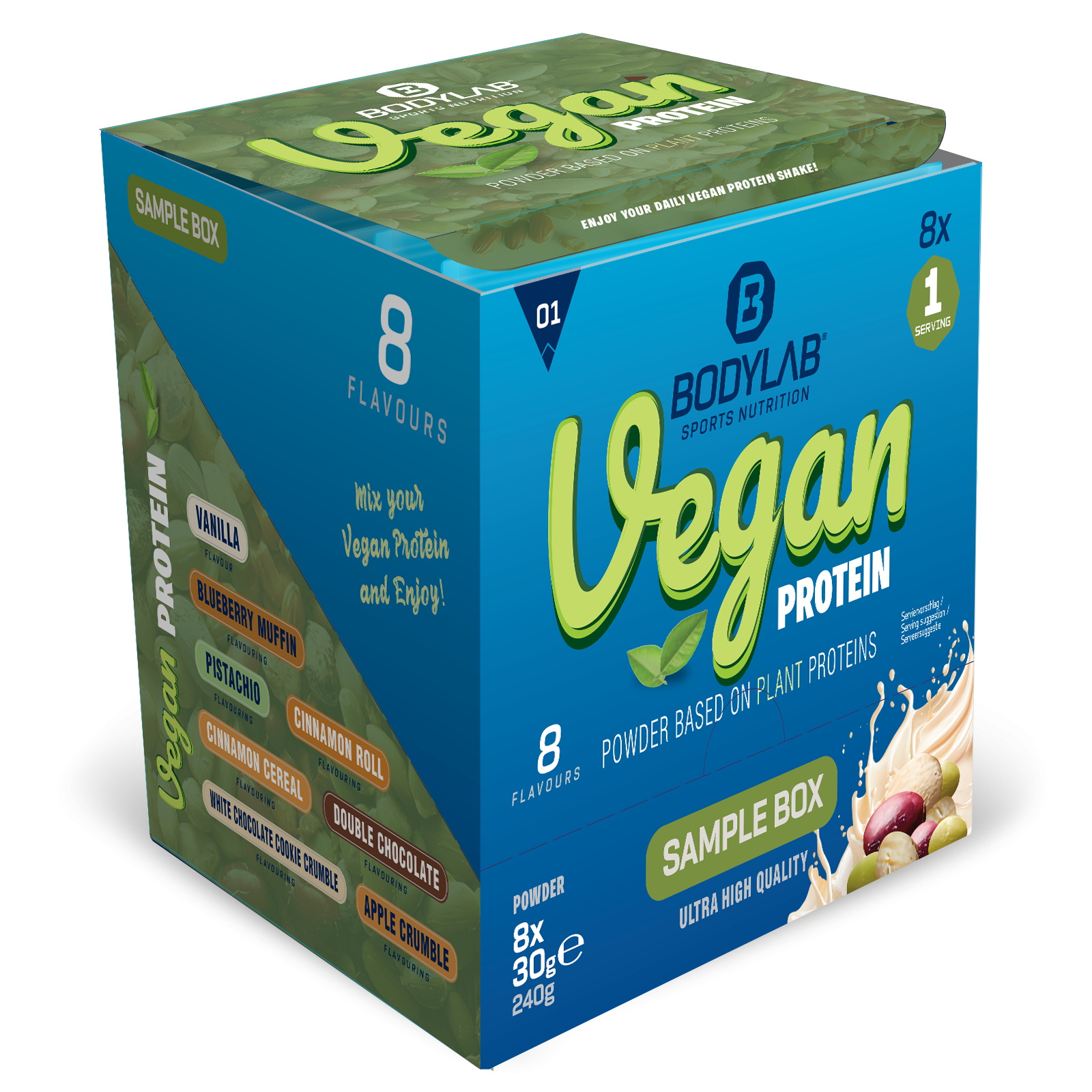 Vegan Protein Probierboxen (8 Proben je 30g) Mixed Box 1