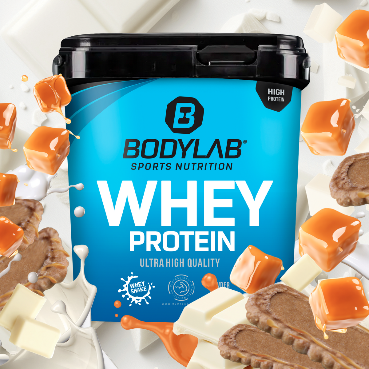Whey Protein (2000g) Chunky White chocolate caramel cookie (Lotus cookie)