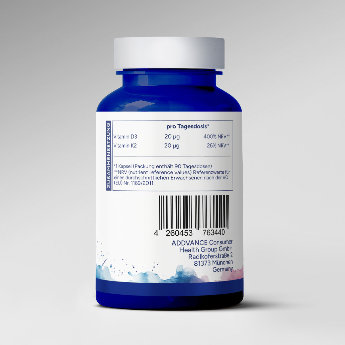 Vitamin D3 + K2 (90 Kapseln)