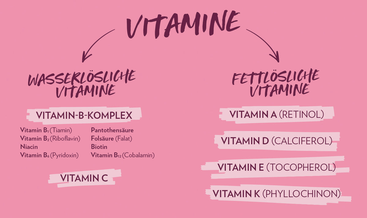 Wasser- und fettlösliche Vitamine