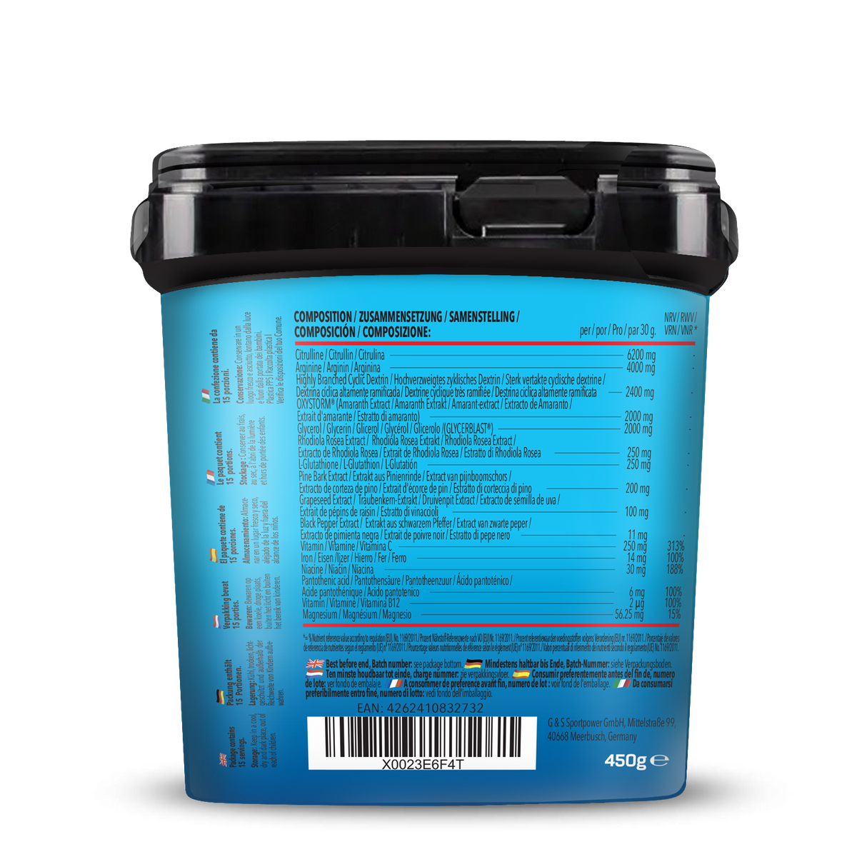 Bodybuilder Pump Pre Workout (450g) Ananas