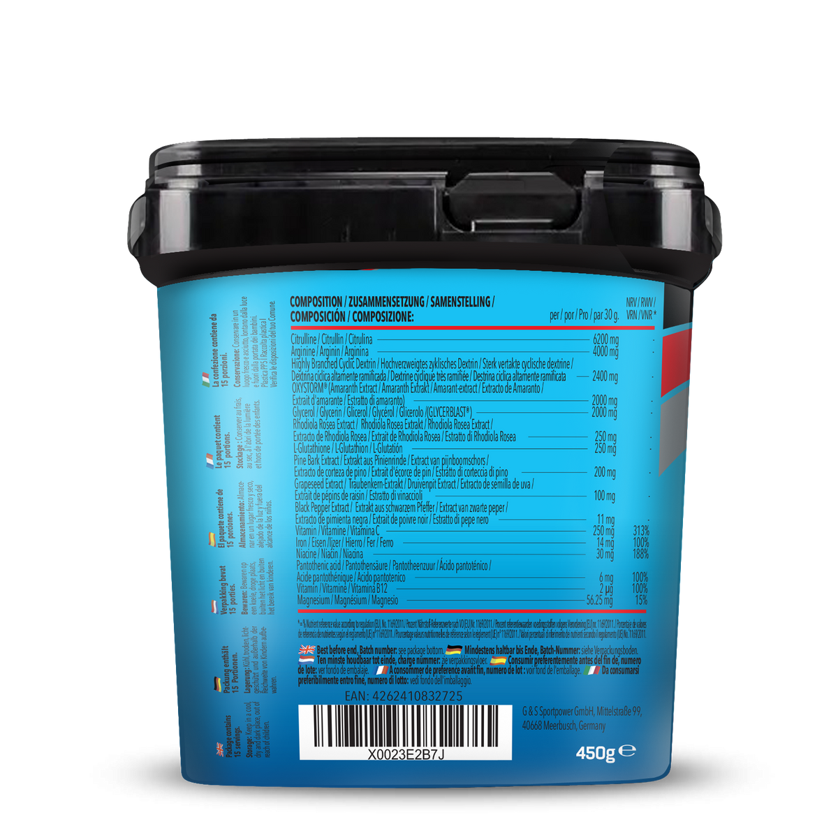 Bodybuilder Pump Pre Workout (450g) Tropical