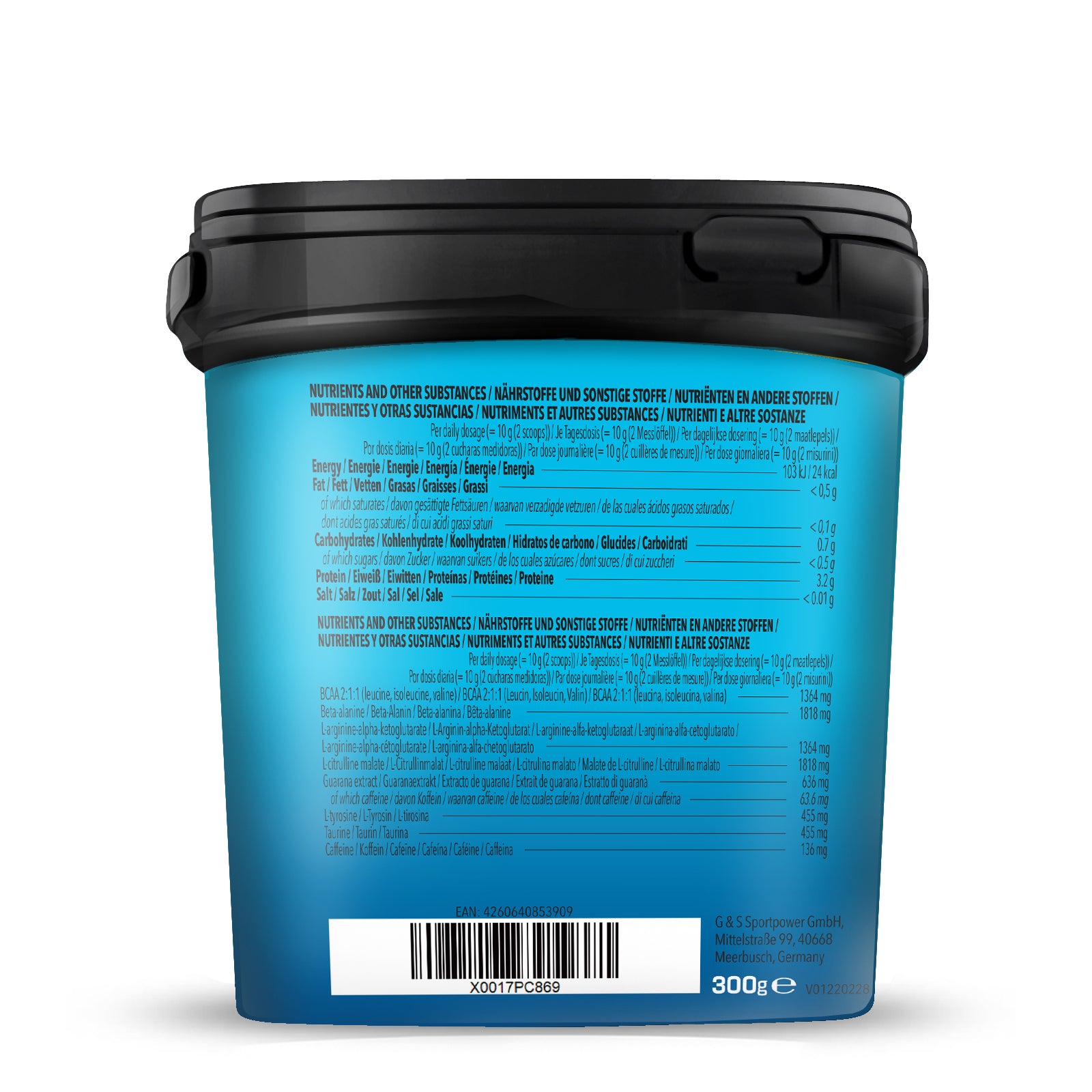 Pre Workout Booster (300g) Zitrone