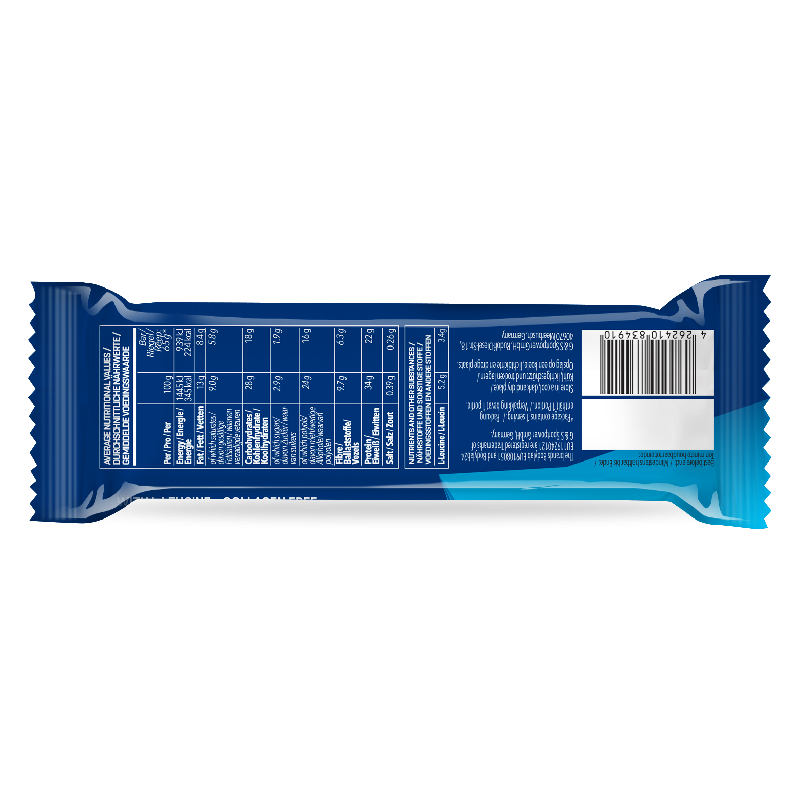Prime Crunchy Protein Bar - 3g Leucin (12x65g) White Chocolate & Coconut