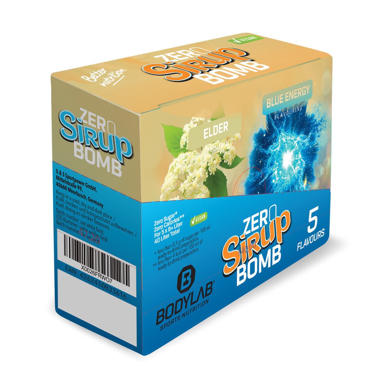 ZERO Sirup BOMB 1.0 - 4.0 Box (5x65ml) Mixed Box 2