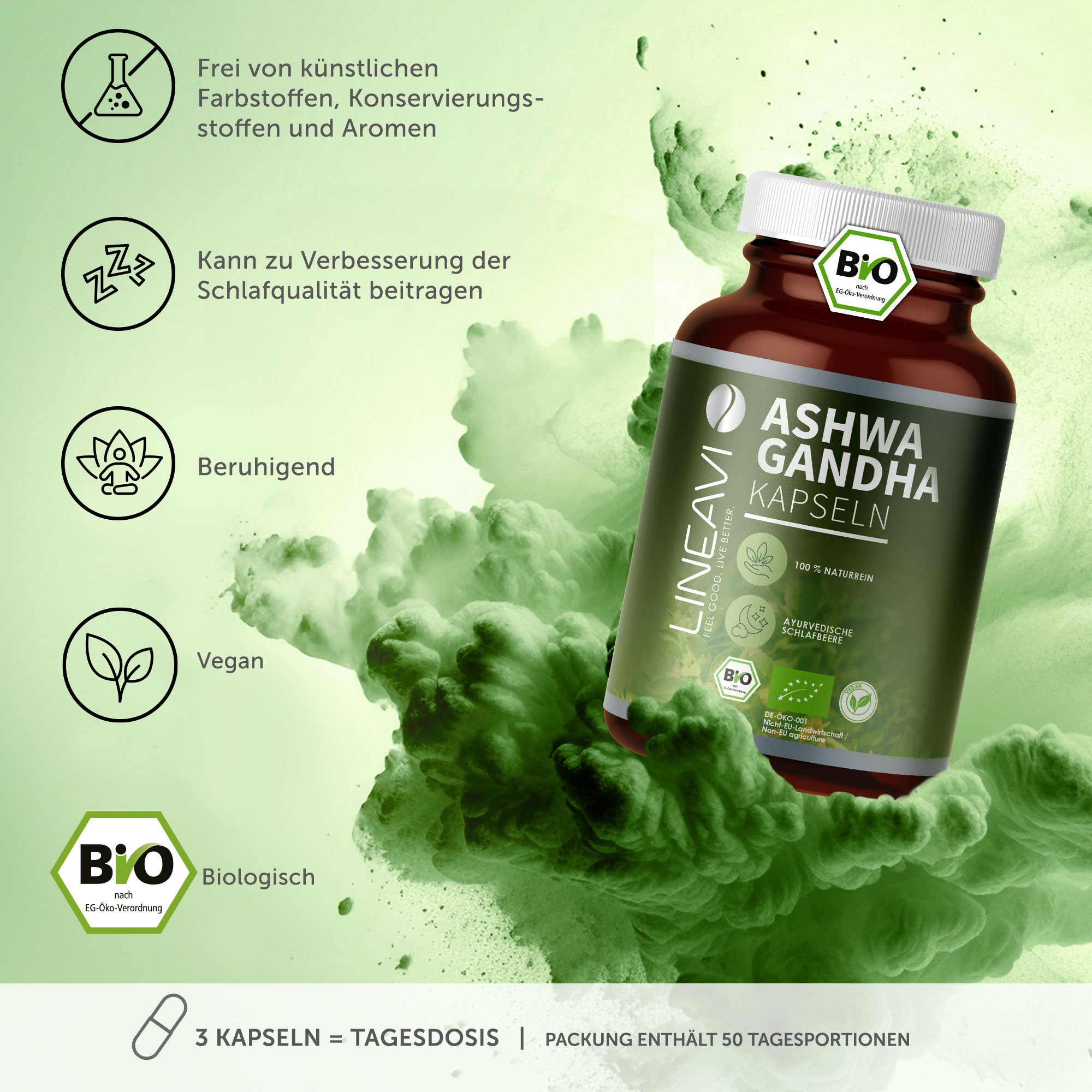 Bio Ashwagandha Kapseln (150 Kapseln)