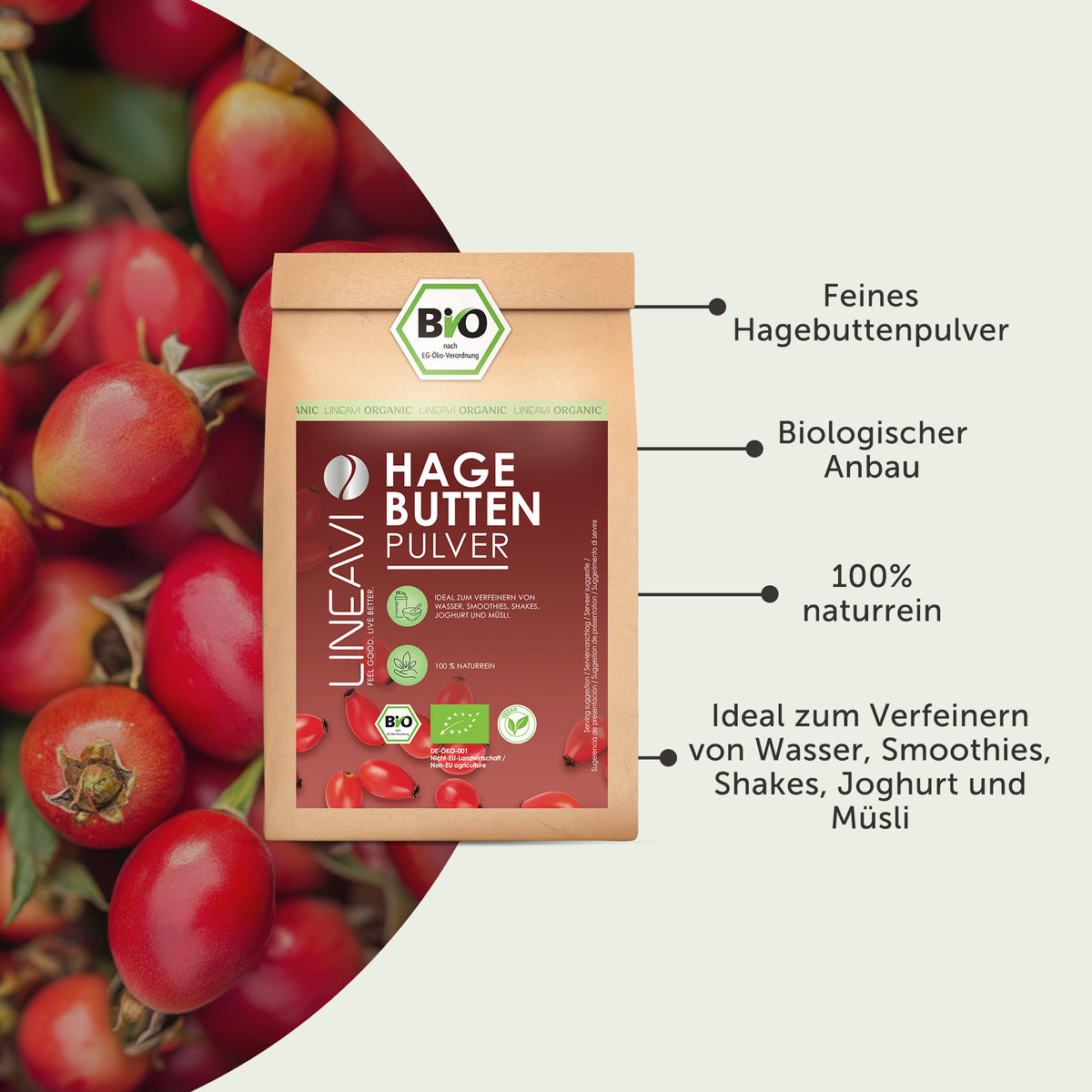 Bio Hagebuttenpulver (1000g)