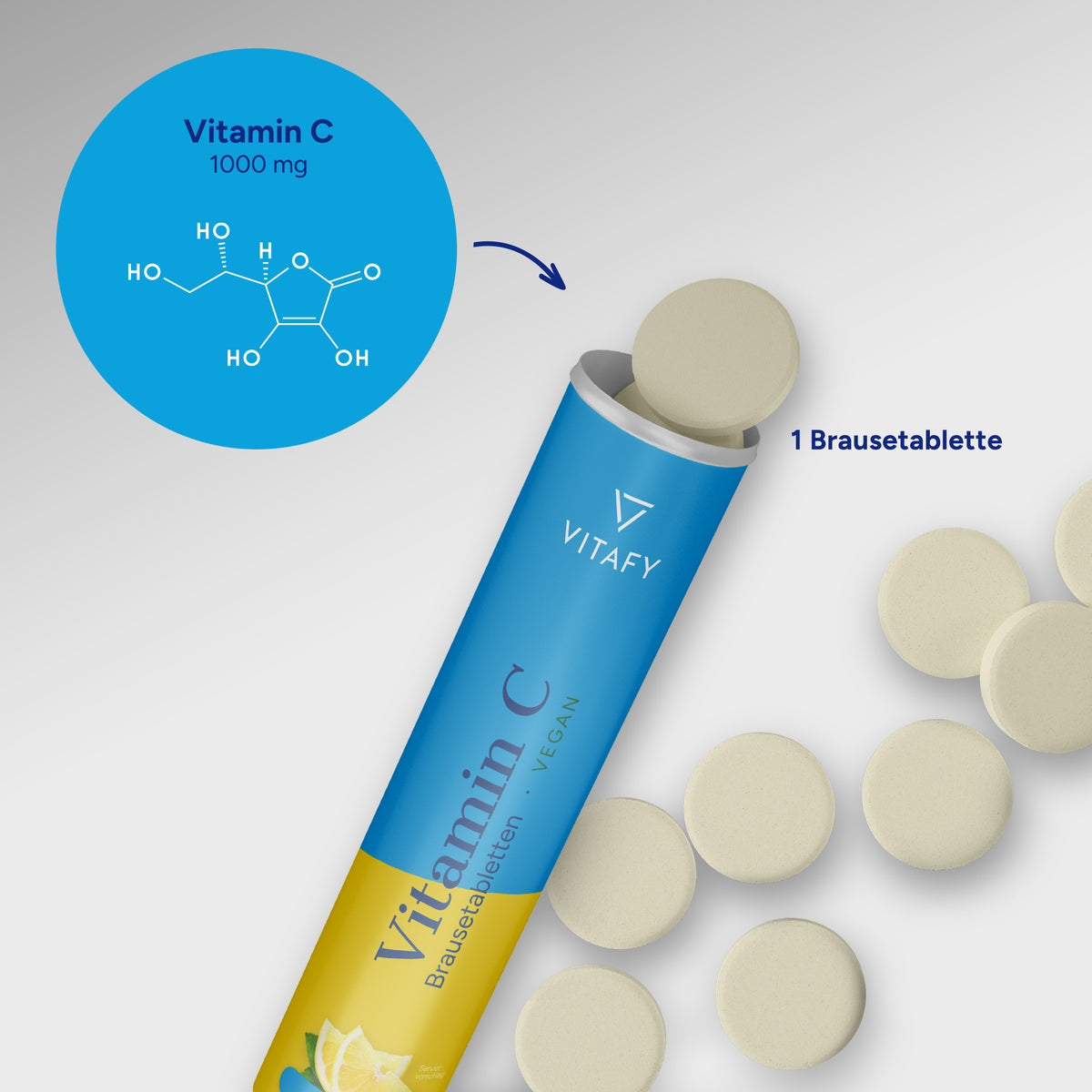 Vitamin C - Zitrone (20 Brausetabletten) - 6er Pack
