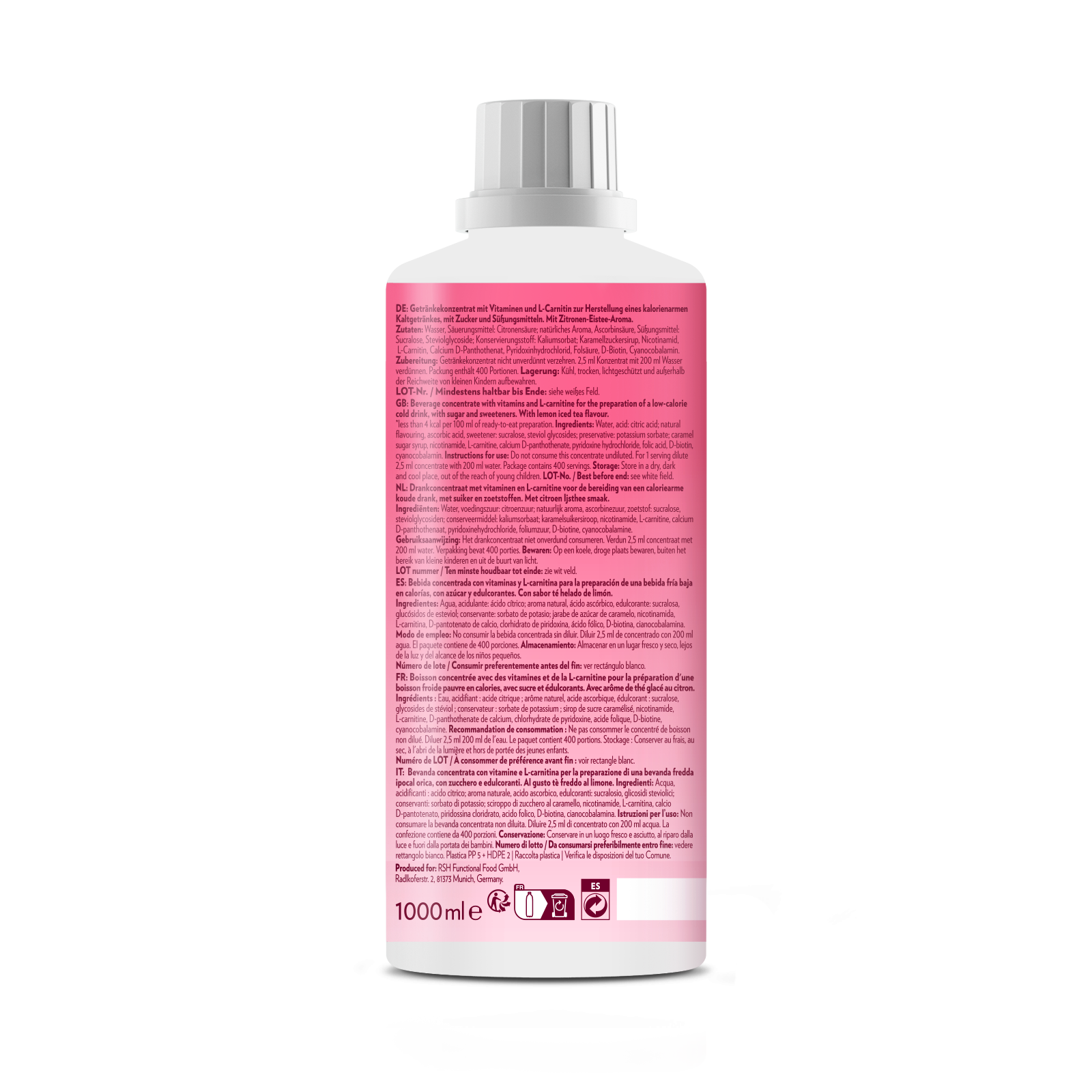 Zero Drink (1000ml) Zitronen-Eistee