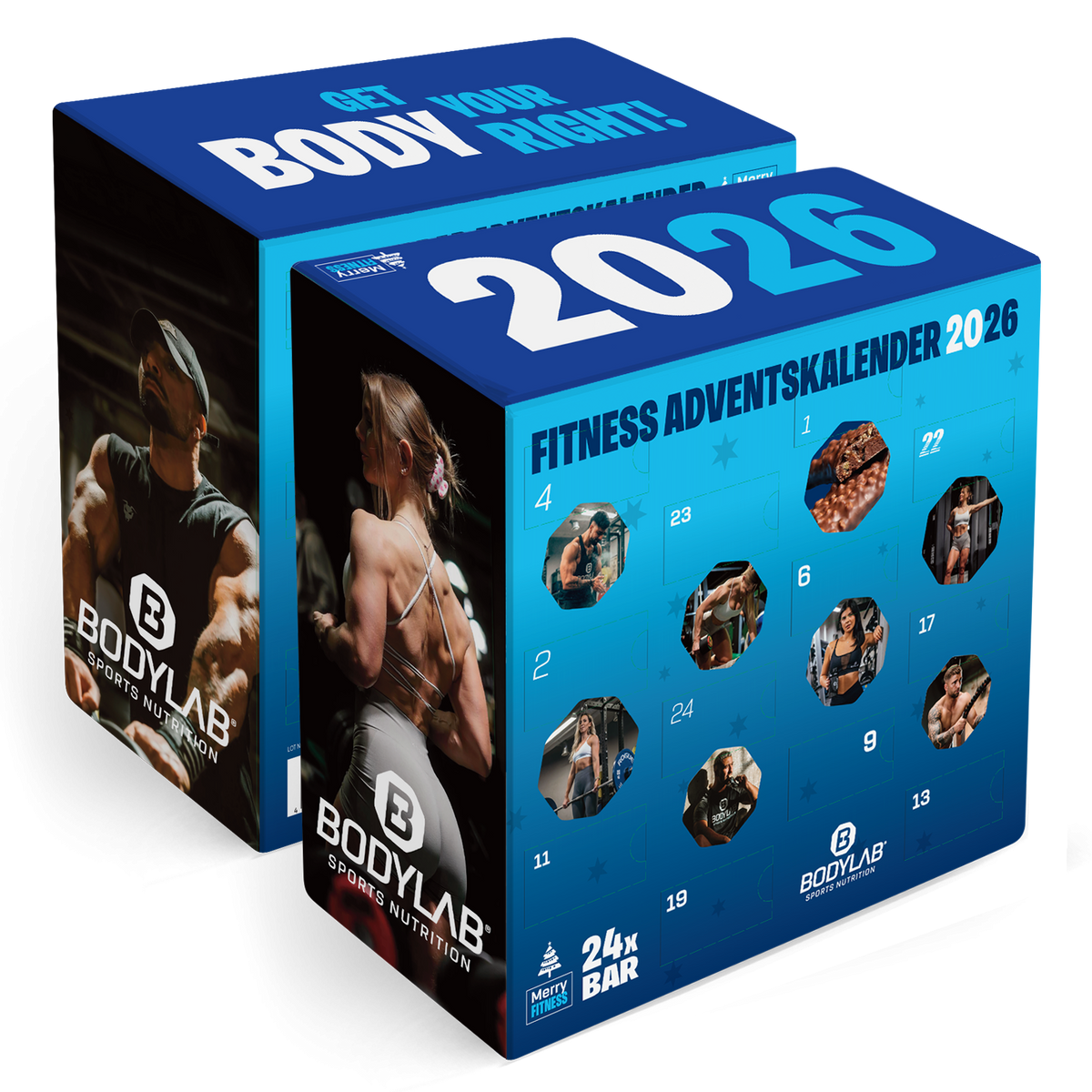 Unser Bodylab Riegel Adventskalender im Doppelpack