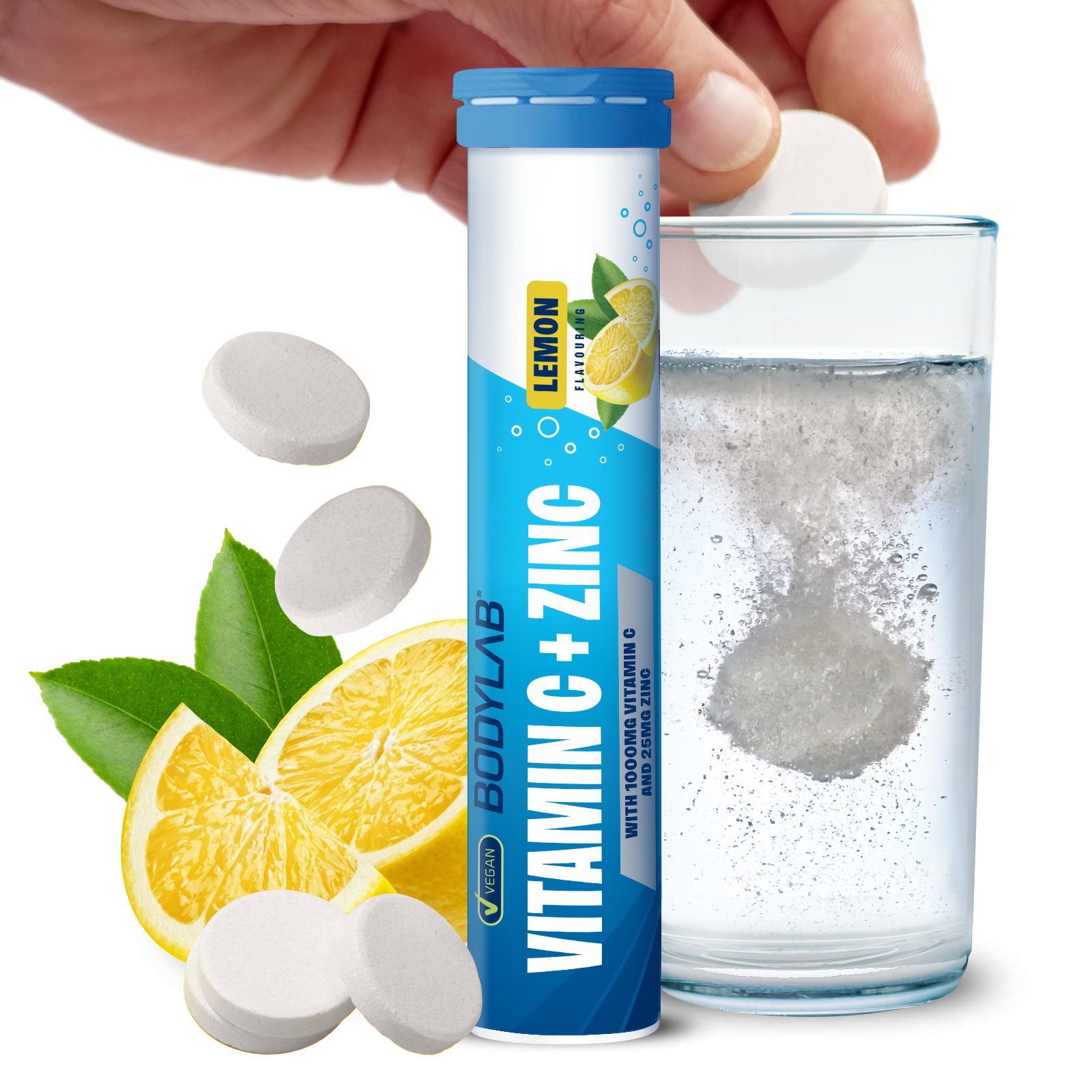 Vitamin C + Zinc - 6x 20 Brausetabletten - Lemon Flavouring