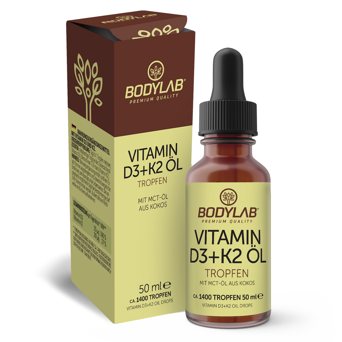 Vitamin D3 + K2 Öl Tropfen (50ml)