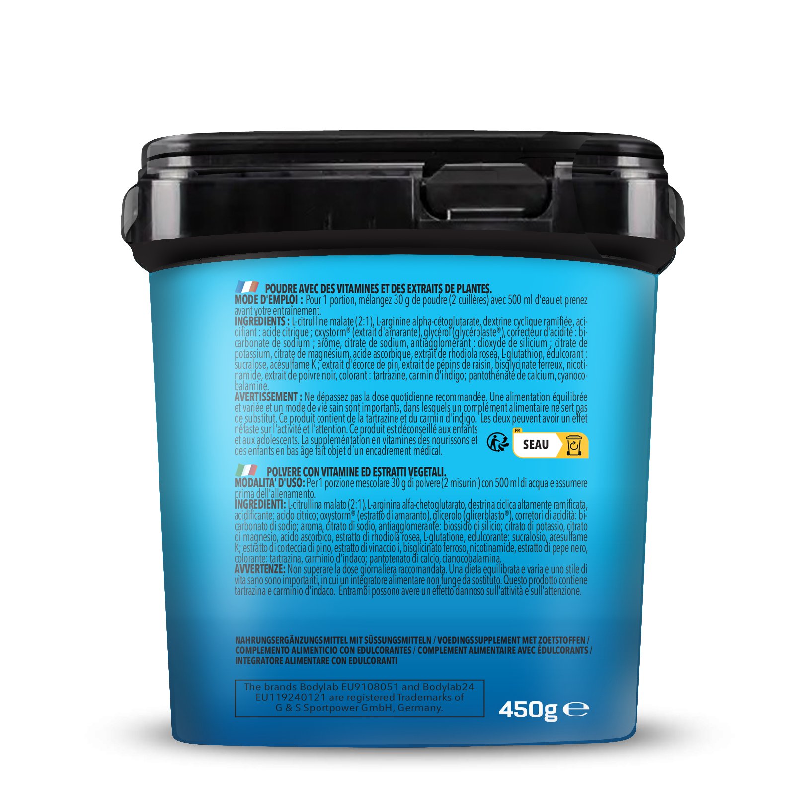 Bodybuilder Pump Pre Workout (450g) Grüner Apfel