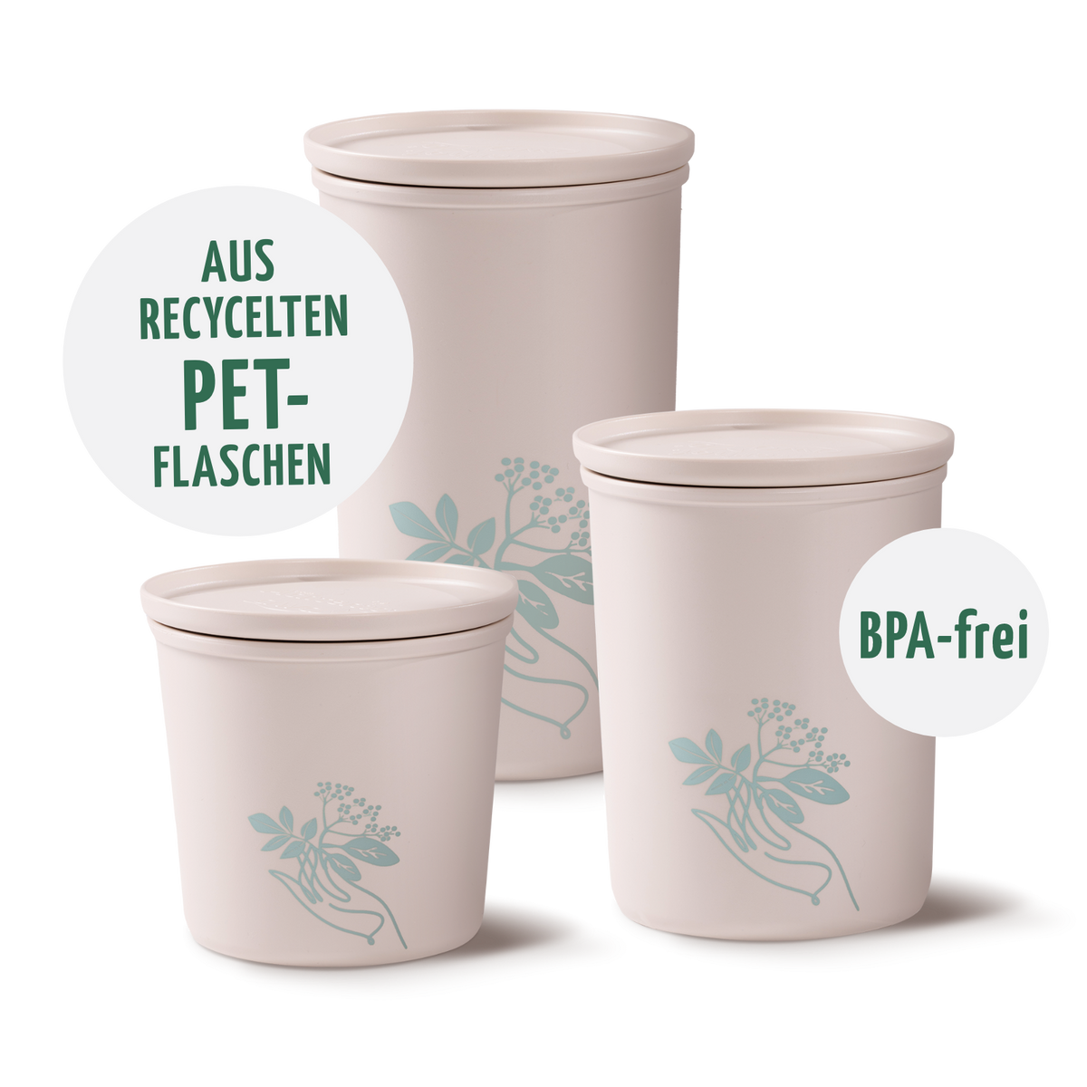 Frischhaltedose 500ml aus recyceltem Kunststoff (rPET)