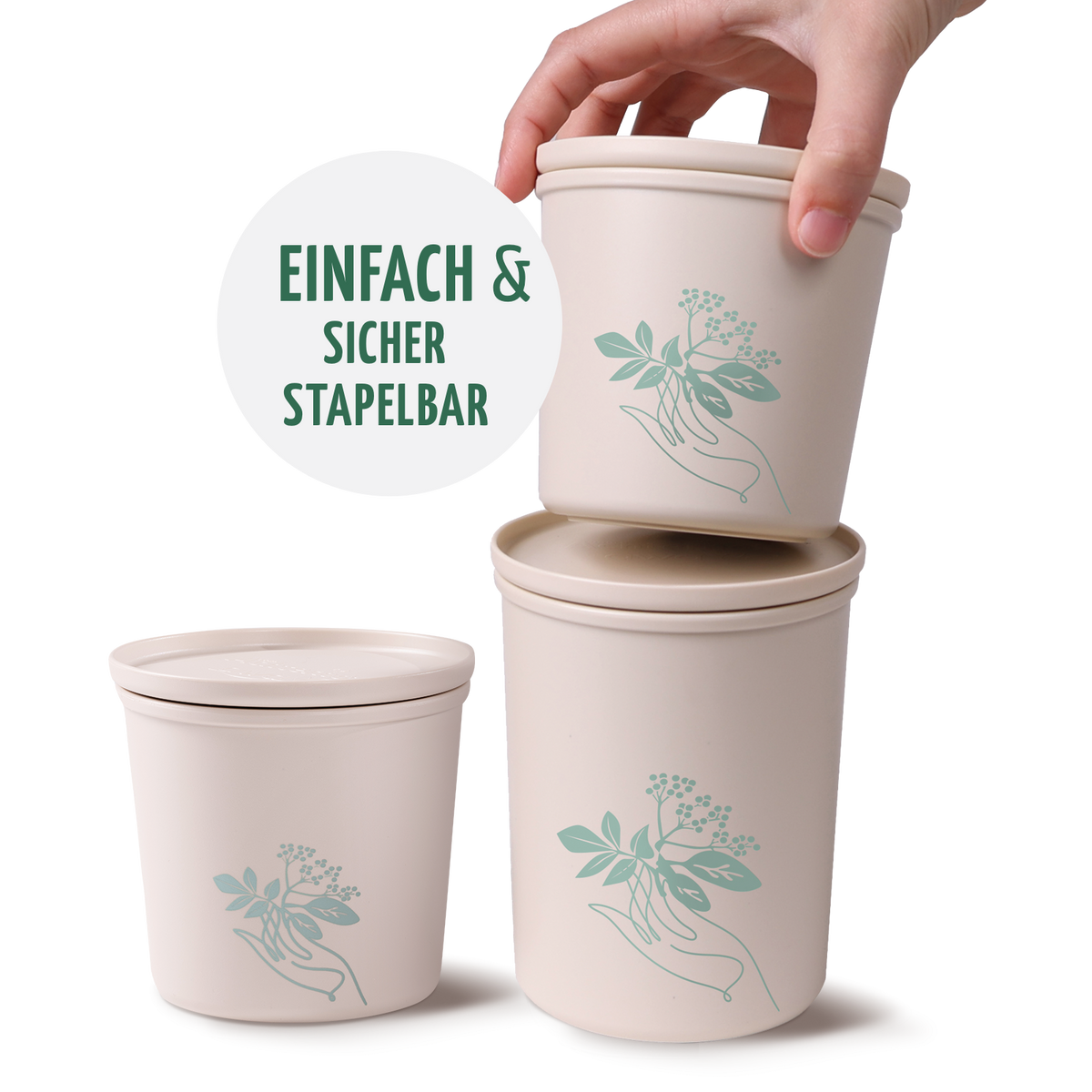 Frischhaltedosen 3er-Set aus recyceltem Kunststoff (rPET)