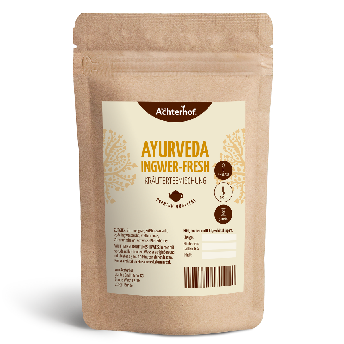Ayurveda Tee Ingwer-Fresh (250g)