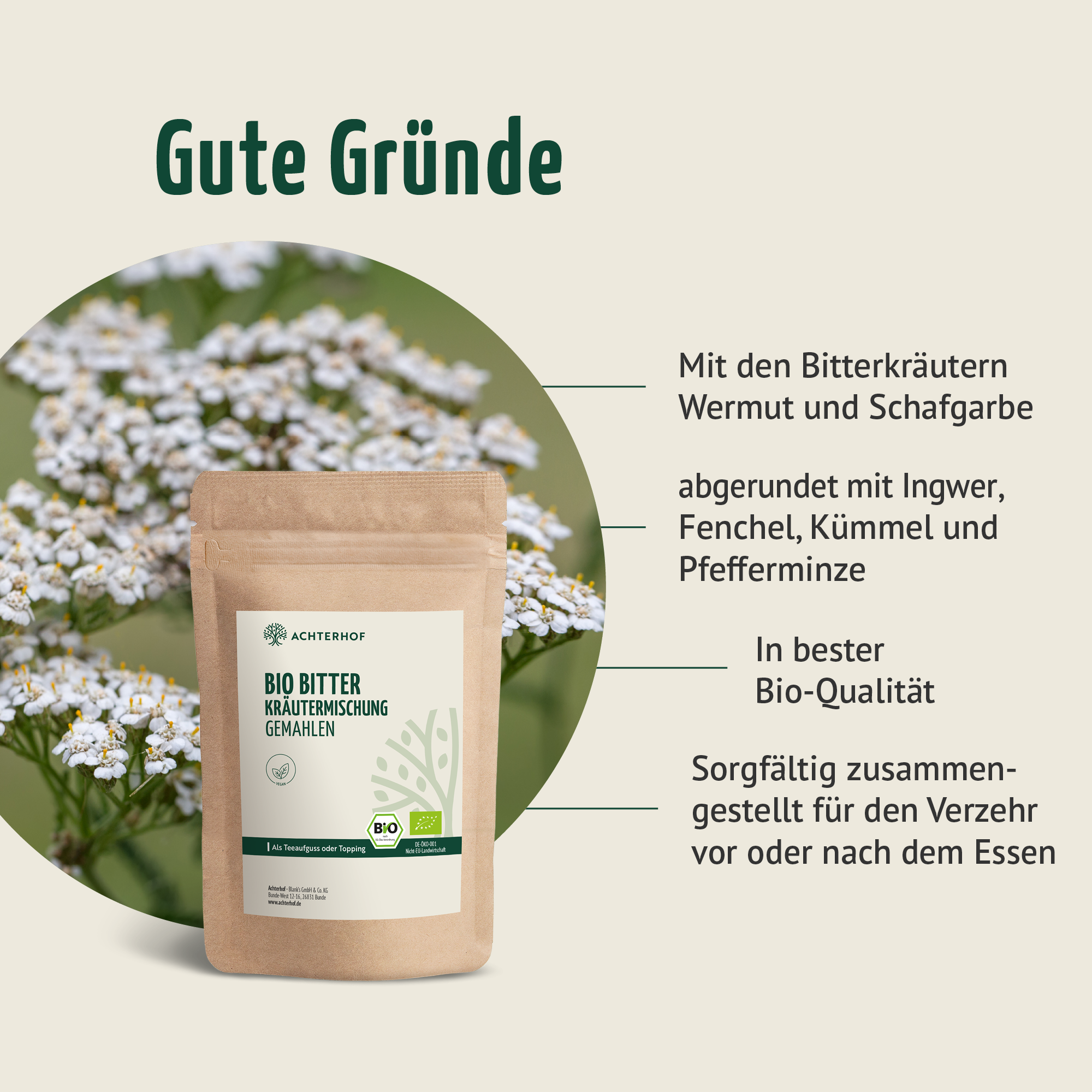 Bio Bitter Kräutermischung gemahlen (100g)