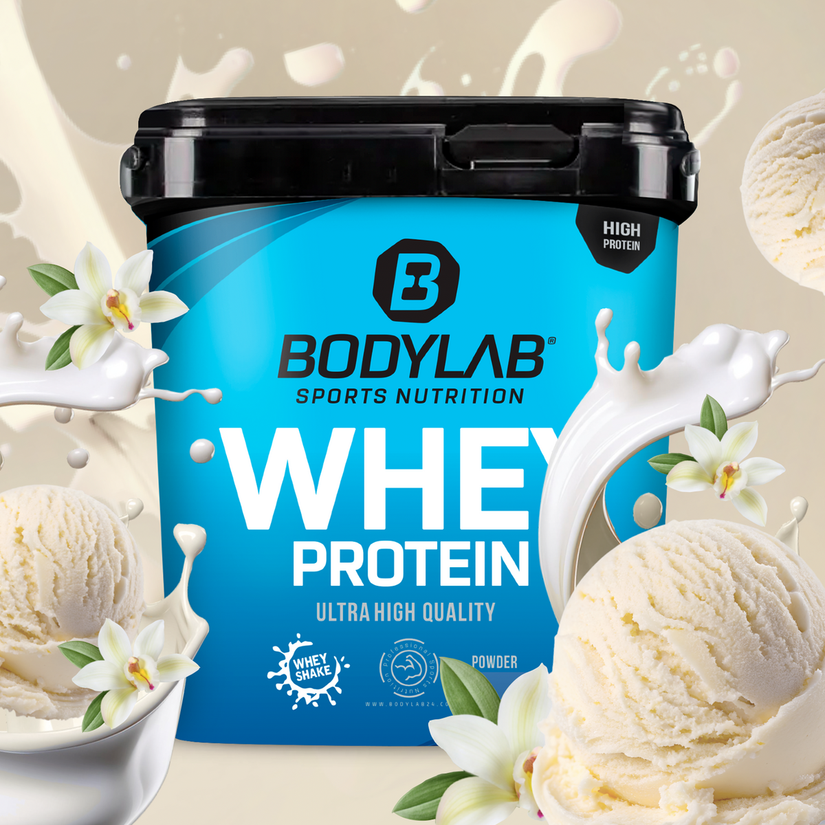 Whey Protein (1000g) Vanilla soft ice cream