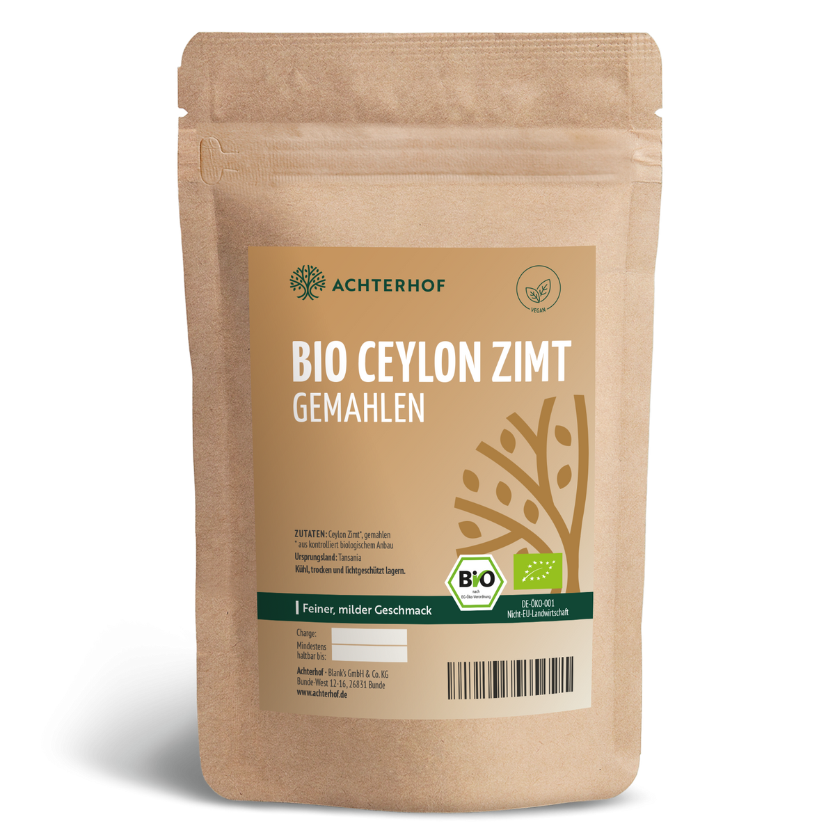 Bio Ceylon Zimt gemahlen (1000g)