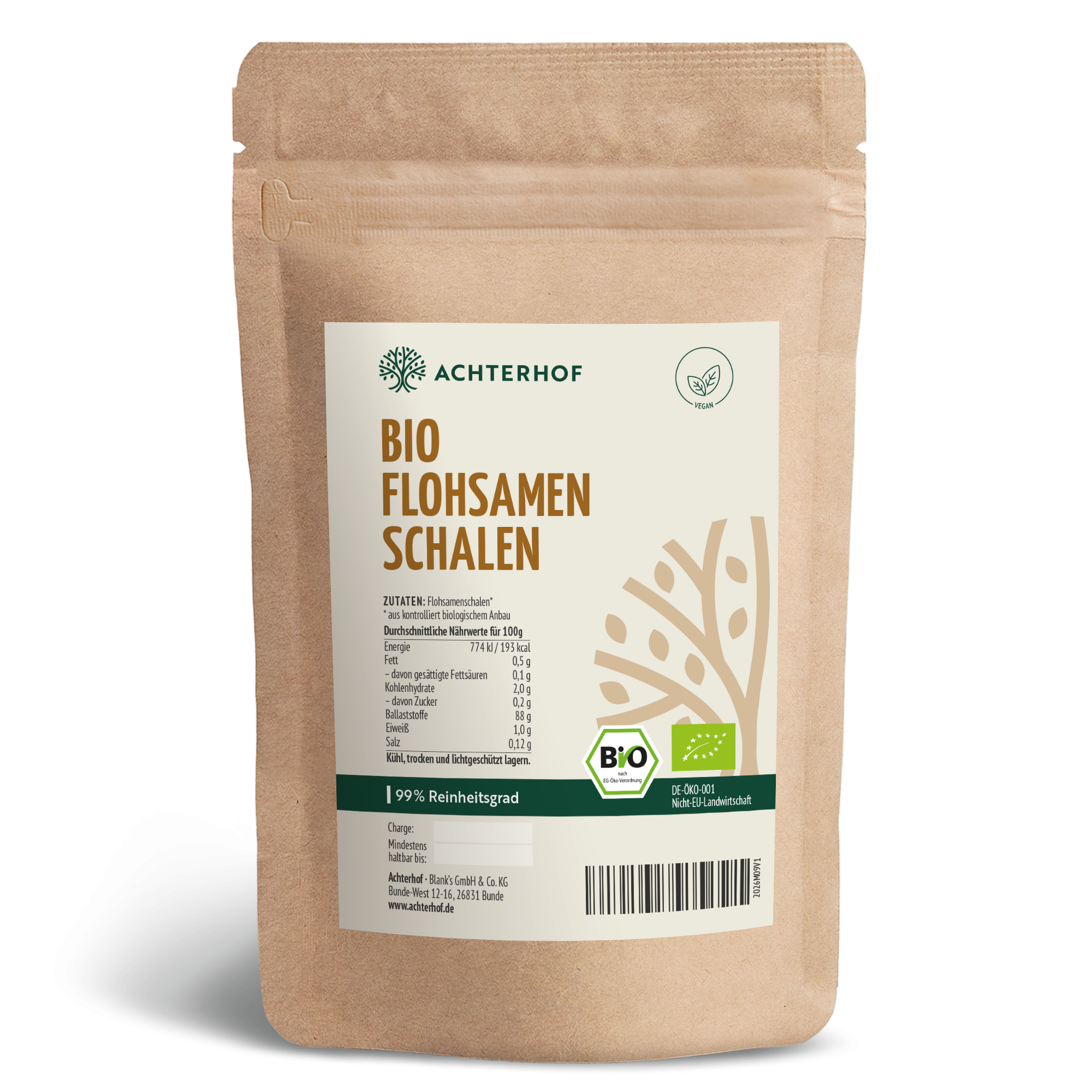 Flohsamenschalen Bio (1000g)