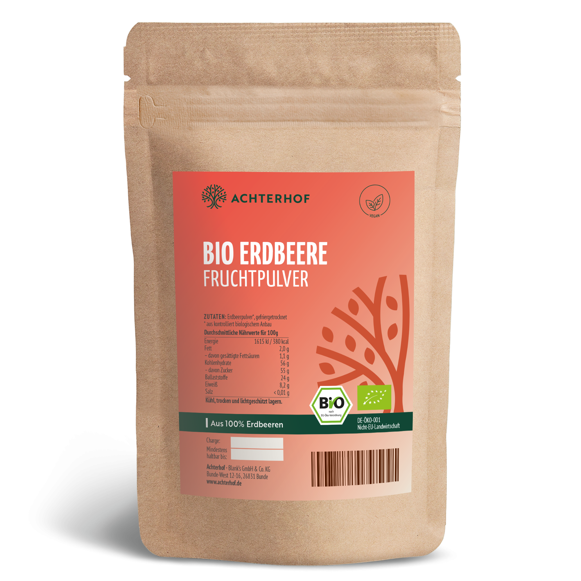 Bio Erdbeere Fruchtpulver (250g)
