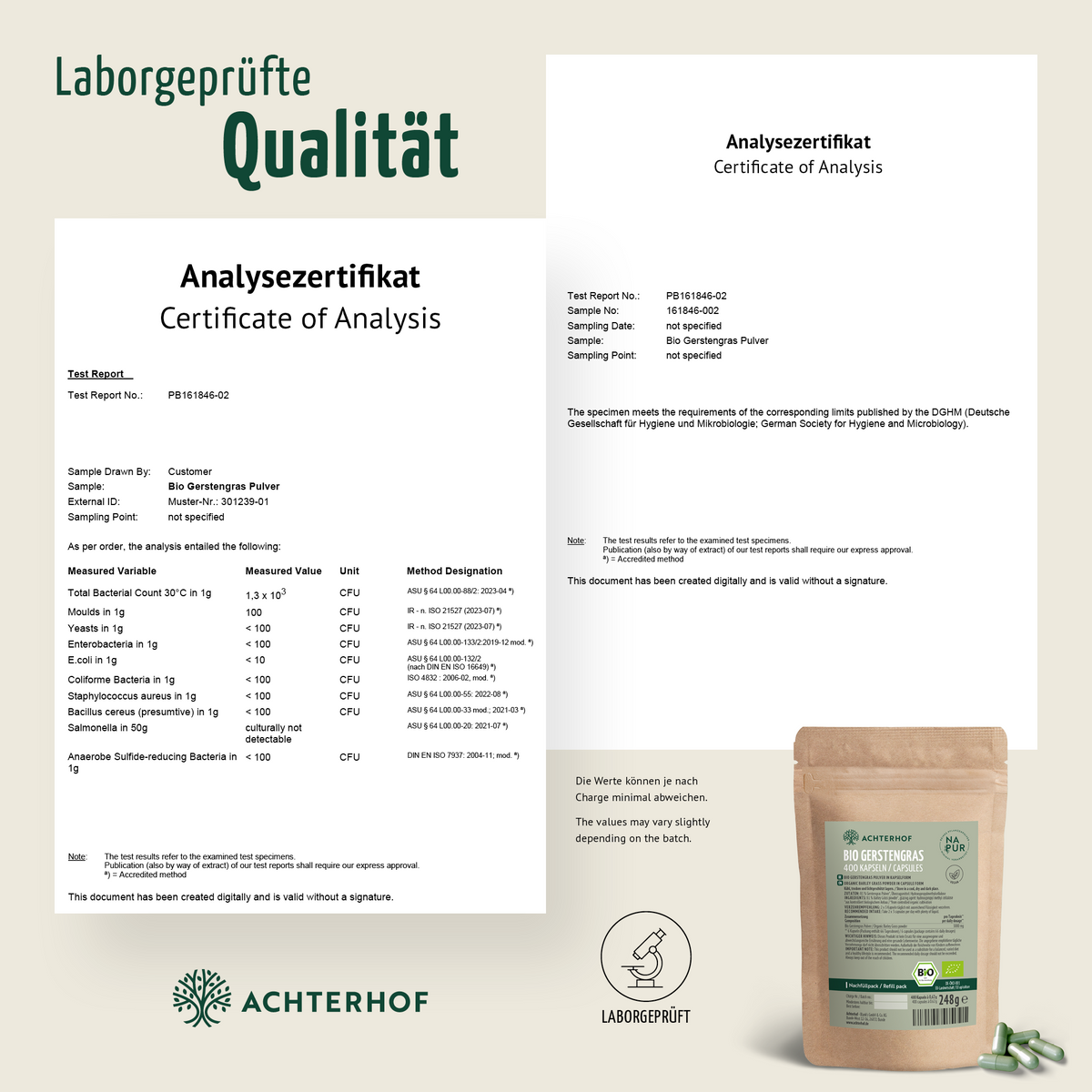 Bio Gerstengras Kapseln Nachfüllpack (400 Kapseln)
