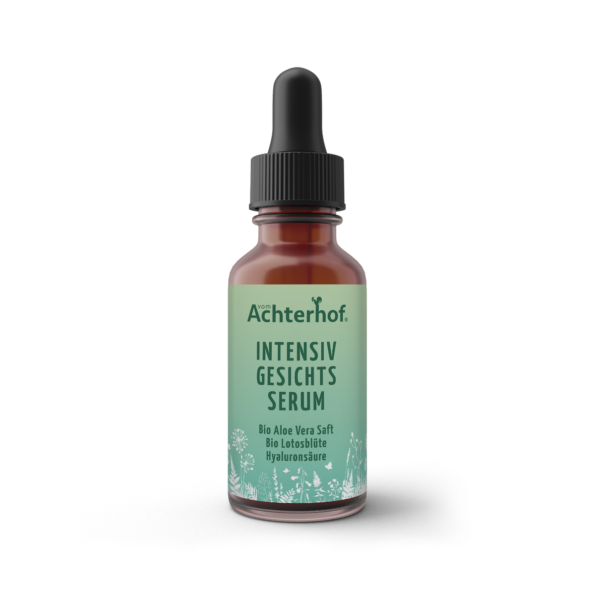 Intensiv Gesichtsserum mit Bio Aloe Vera Saft + Bio Lotosblüte und Hyaluronsäure (30ml)
