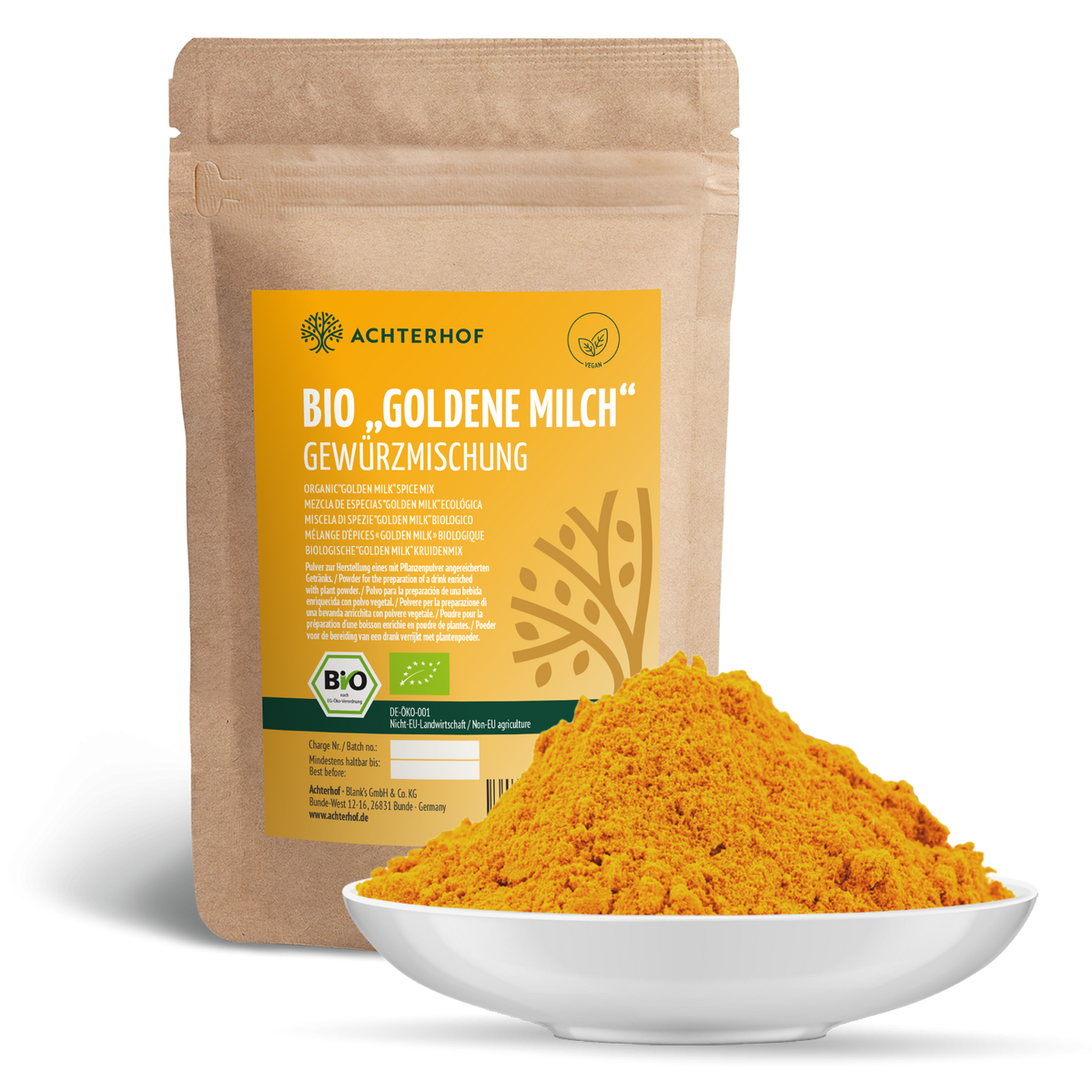 Goldene Milch Gewürzmischung Bio (1000g)