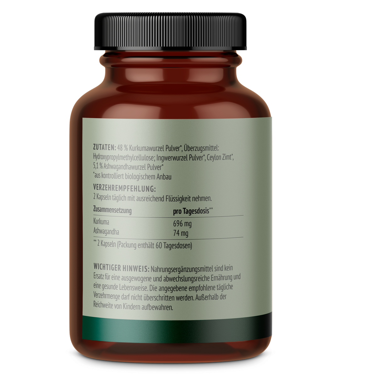 Goldene Mischung Kapseln Bio – ohne Piperin (120 Kapseln)