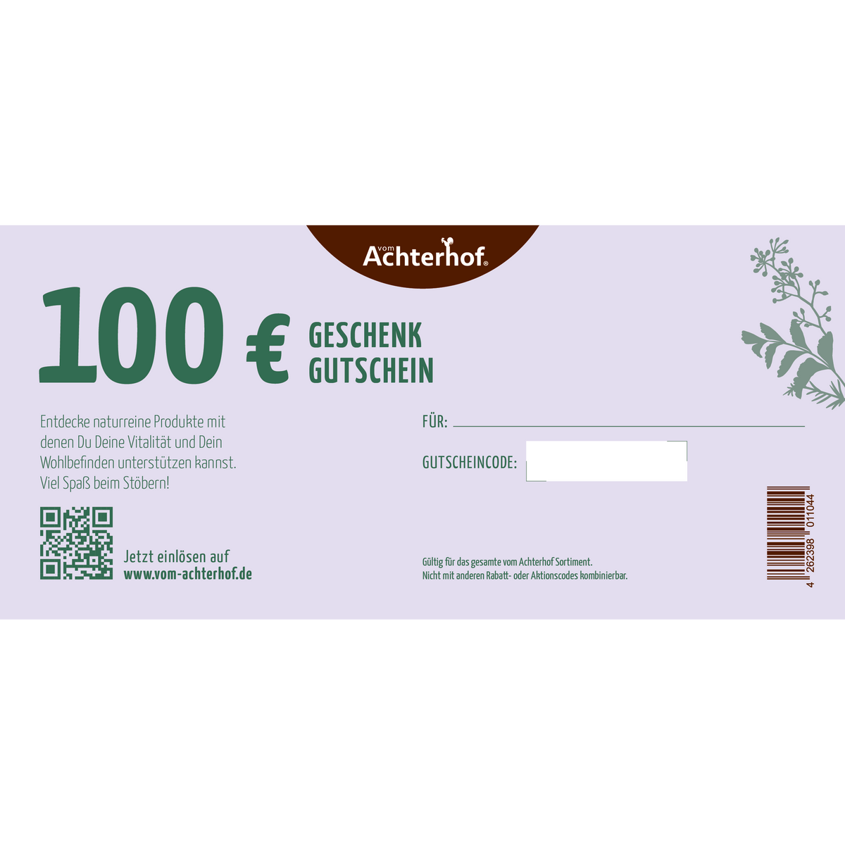 Geschenkgutschein 100 Euro