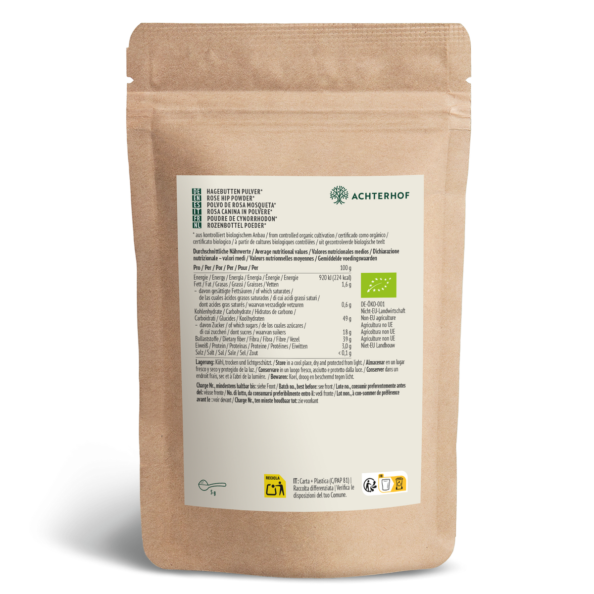 Bio Hagebutten Pulver (500g)