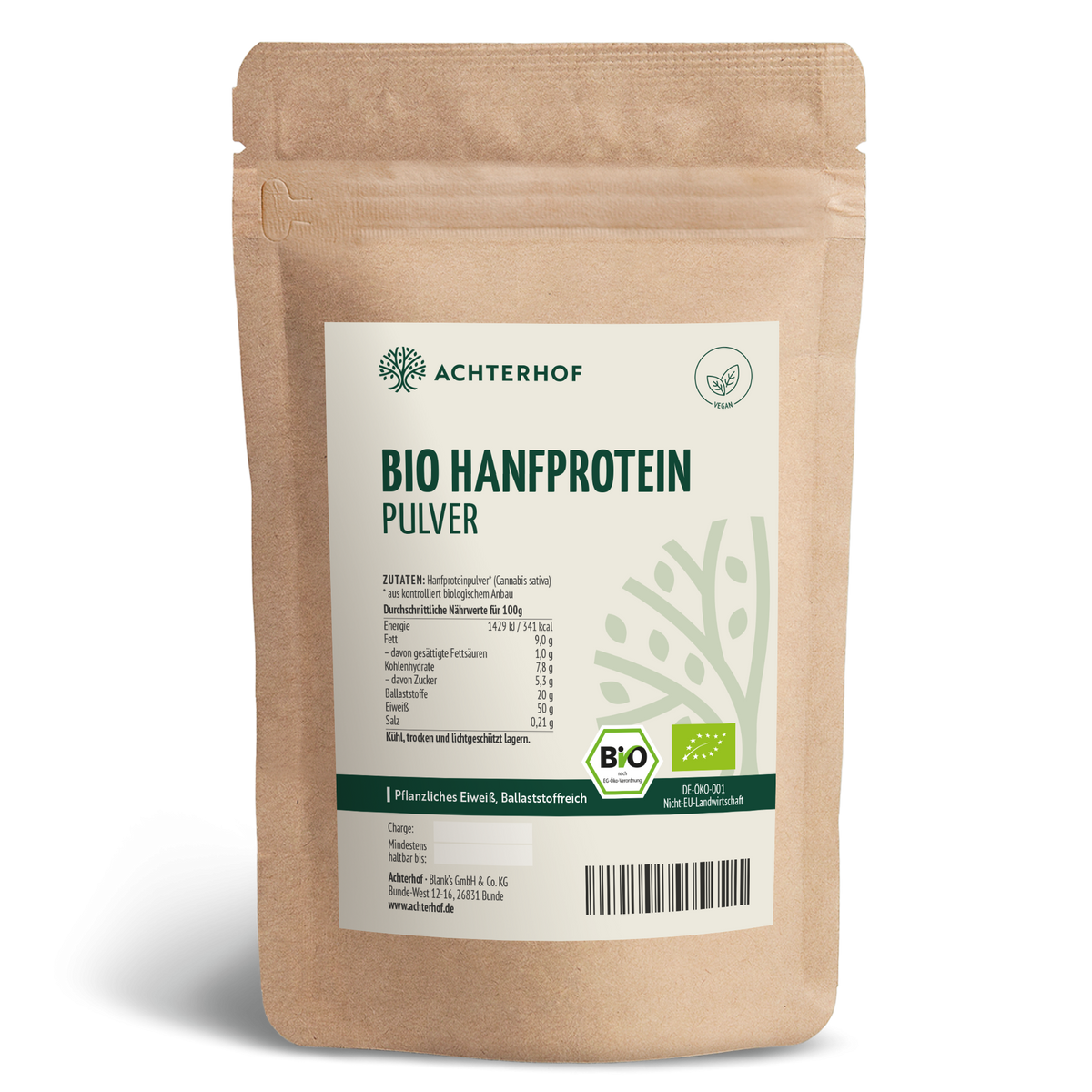 Bio Hanfprotein Pulver (1000g)