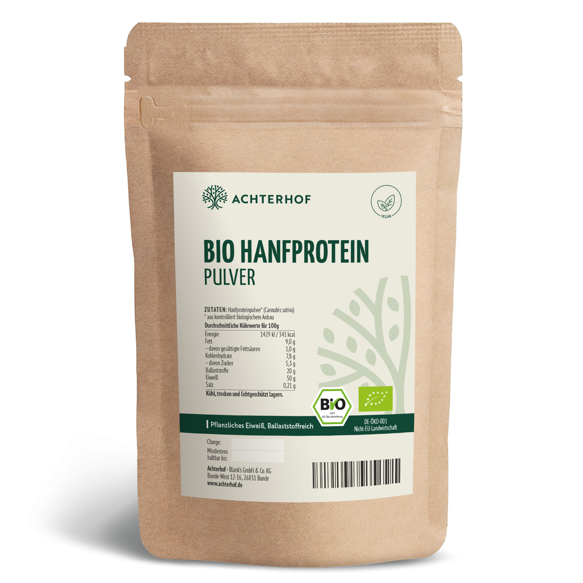 Bio Hanfprotein Pulver (250g)