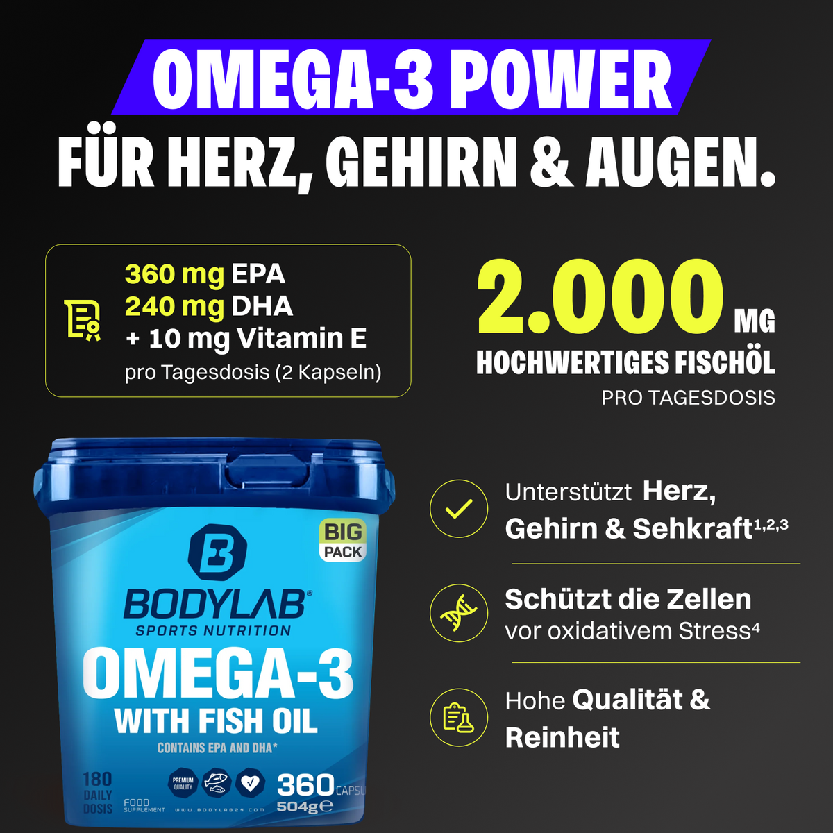 BIG PACK Omega-3 (360 Kapseln)