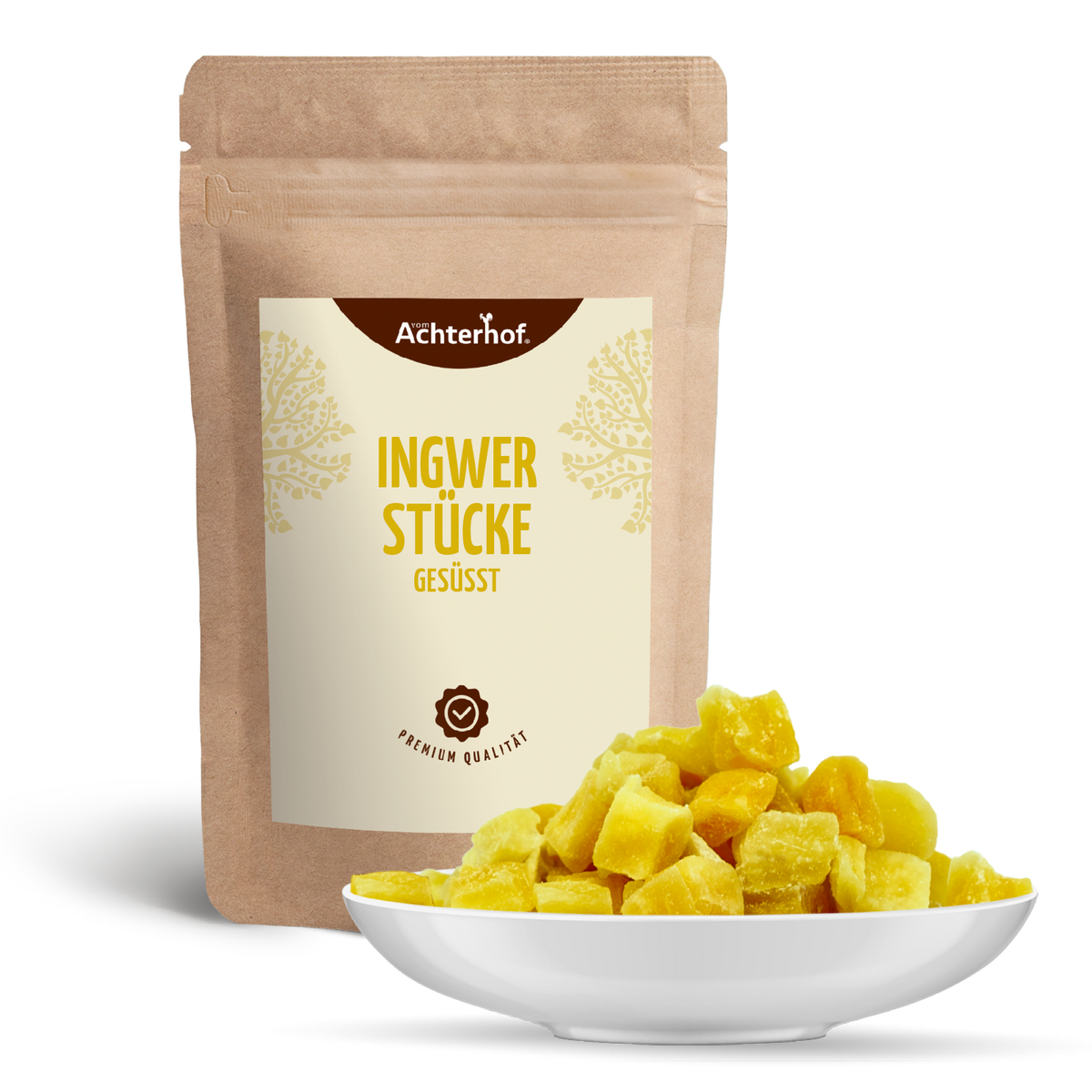 Ingwerstücke getrocknet & gesüßt (500g)