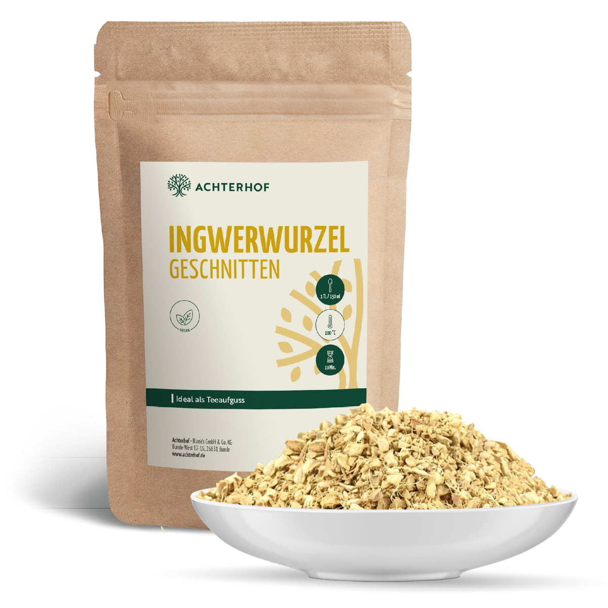 Ingwerwurzel geschnitten (250g)