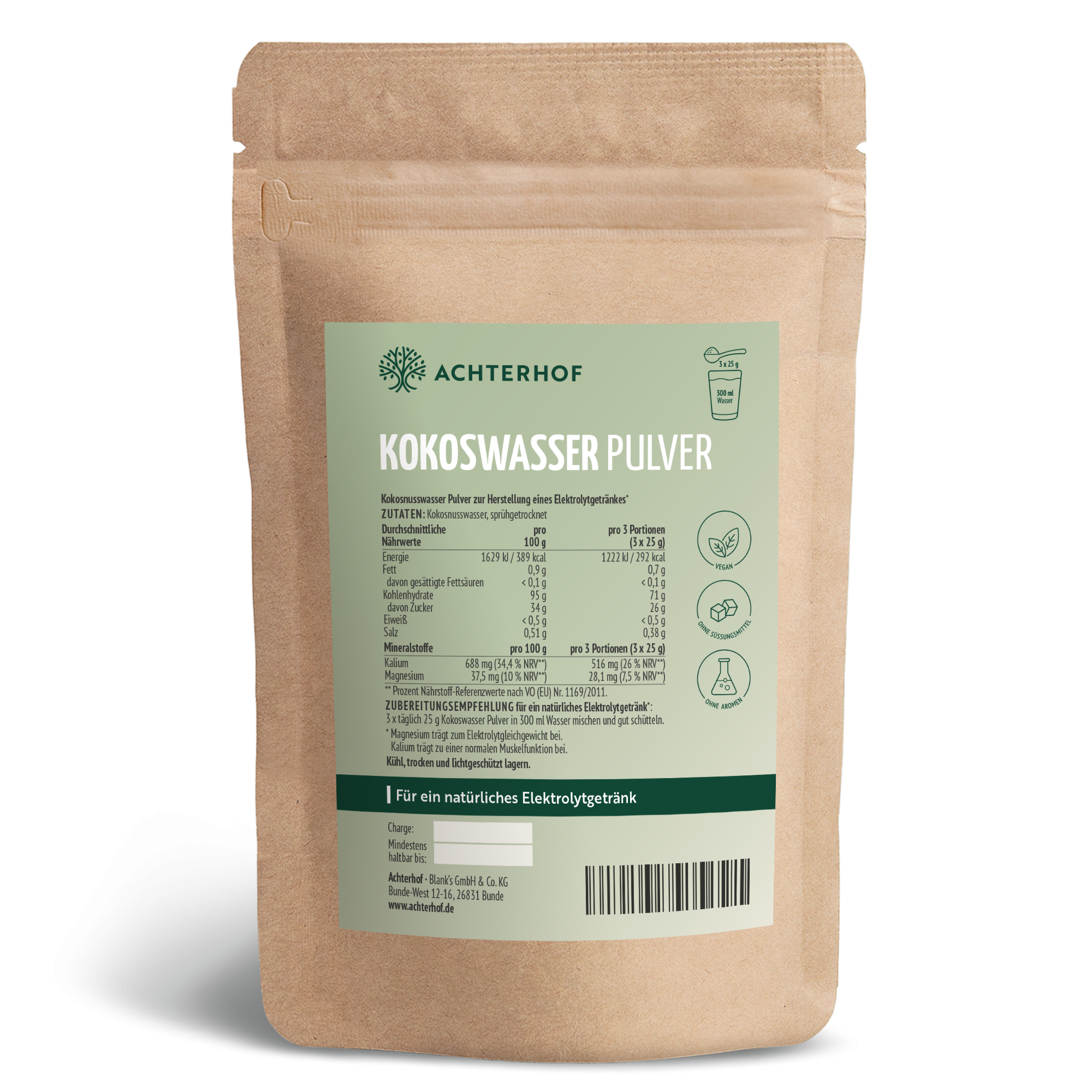 Kokoswasser Pulver (250g)
