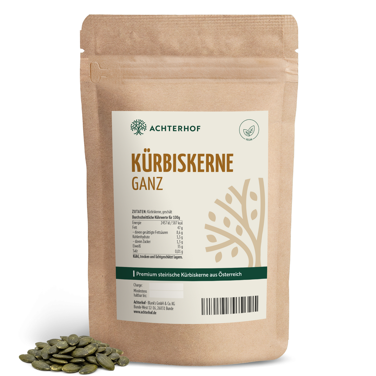 Premium steirische Kürbiskerne geschält (500g)