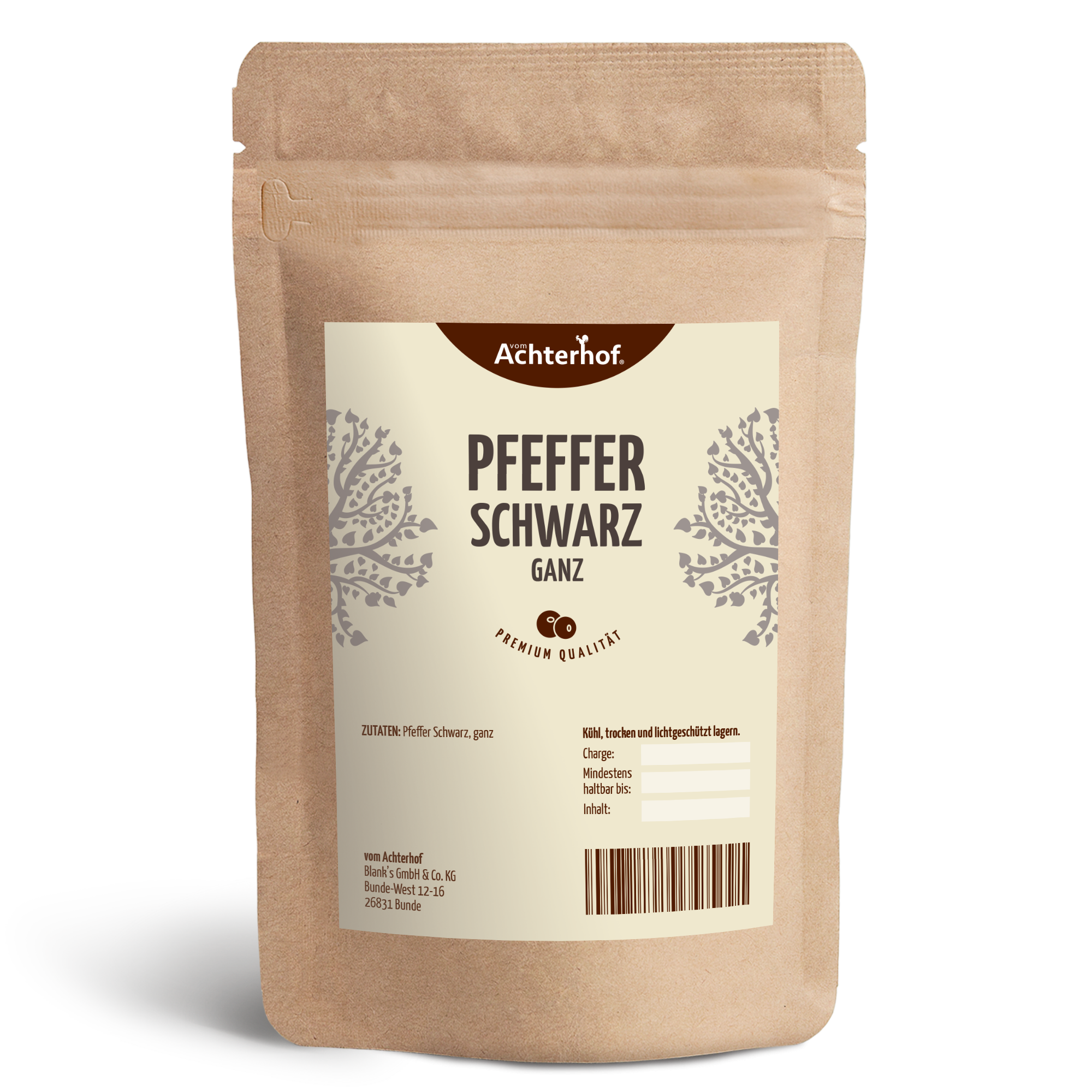 Pfeffer schwarz ganz (250g)