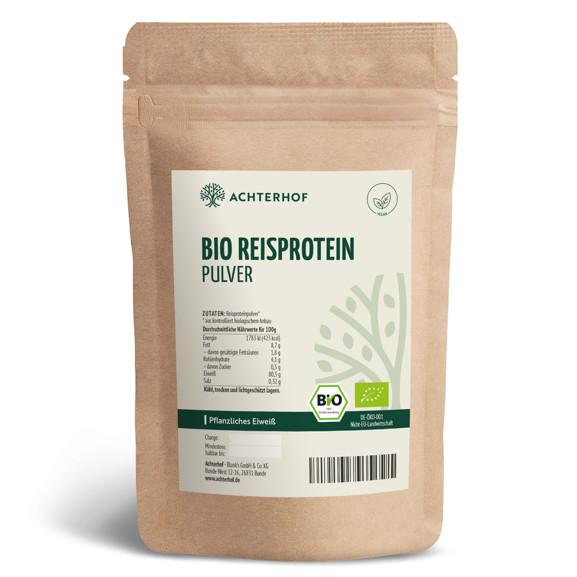 Bio Reisprotein Pulver (500g)