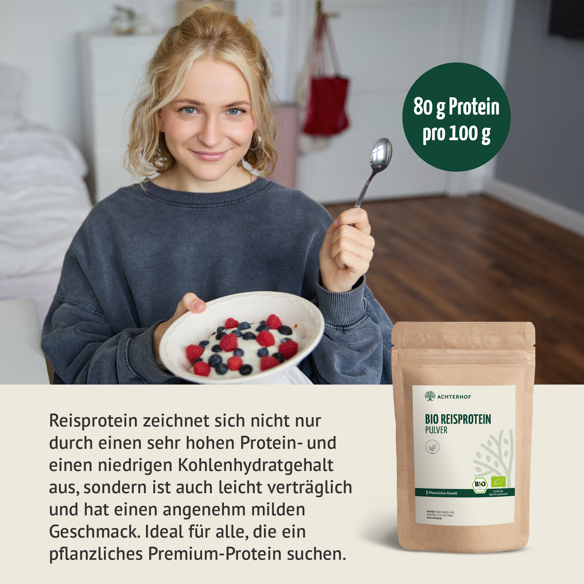 Bio Reisprotein Pulver (1000g)