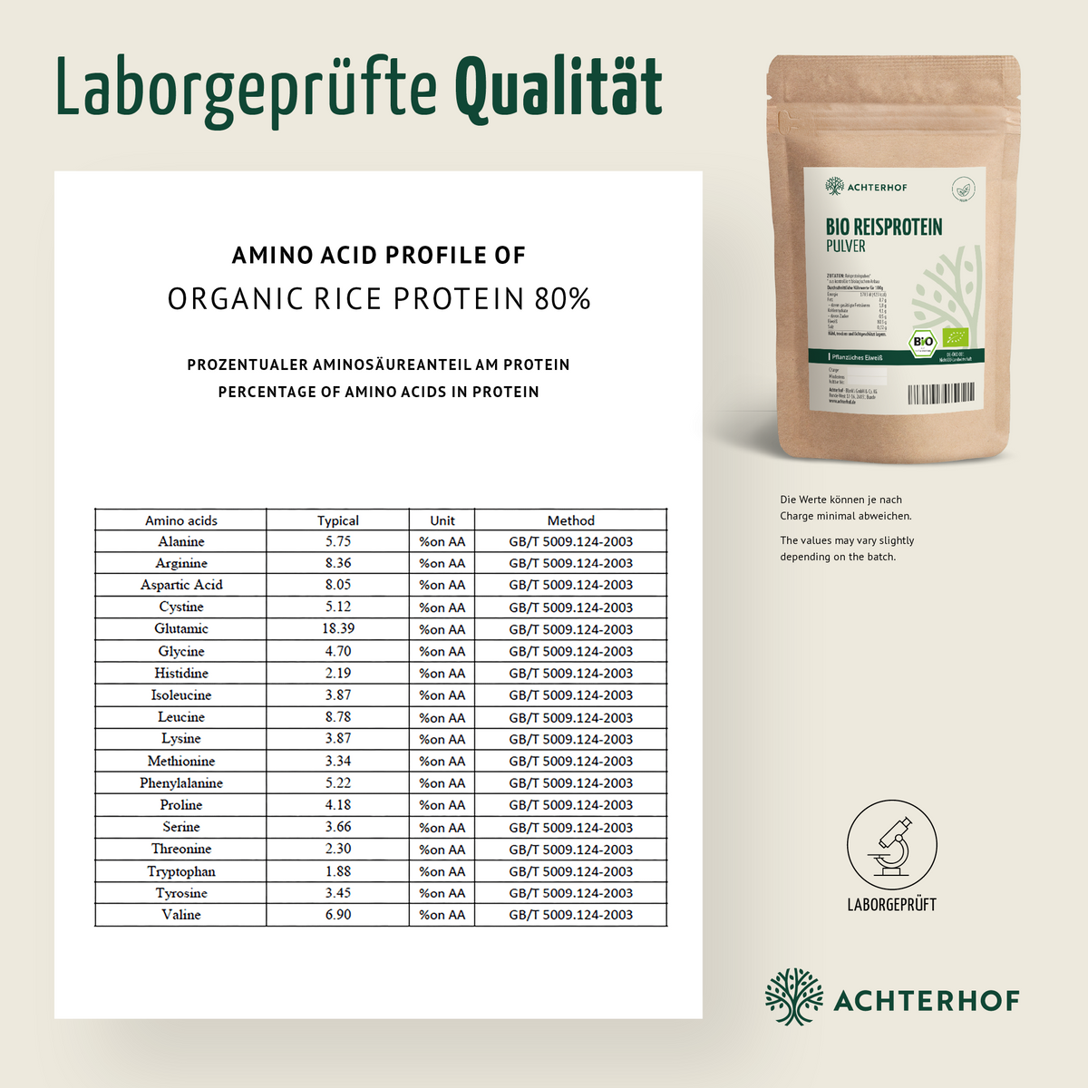 Bio Reisprotein Pulver (500g)