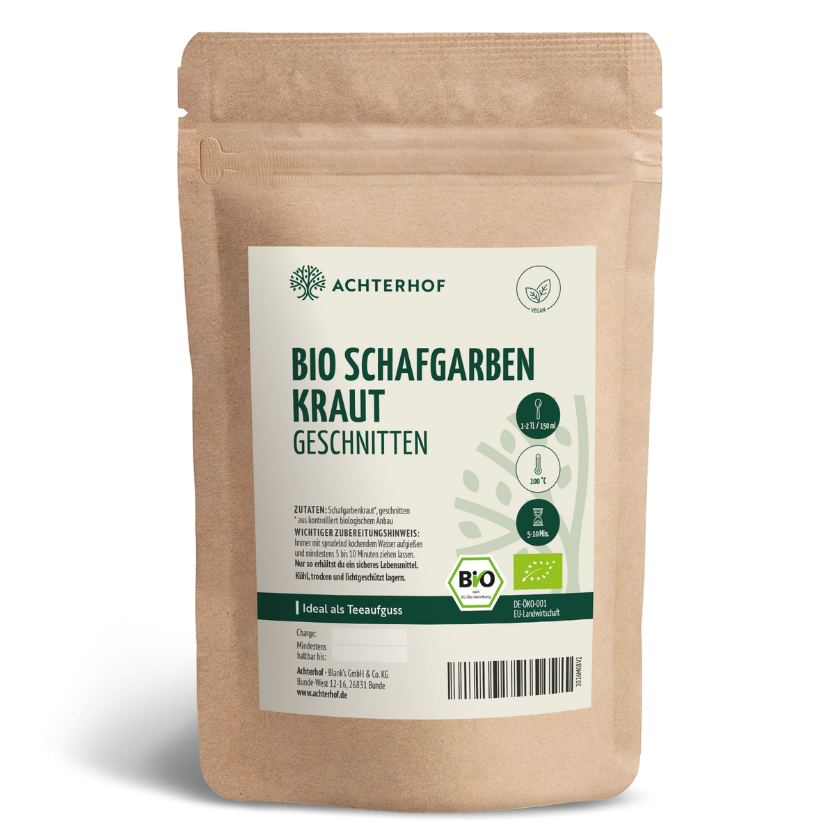 Bio Schafgarbenkraut geschnitten (500g)