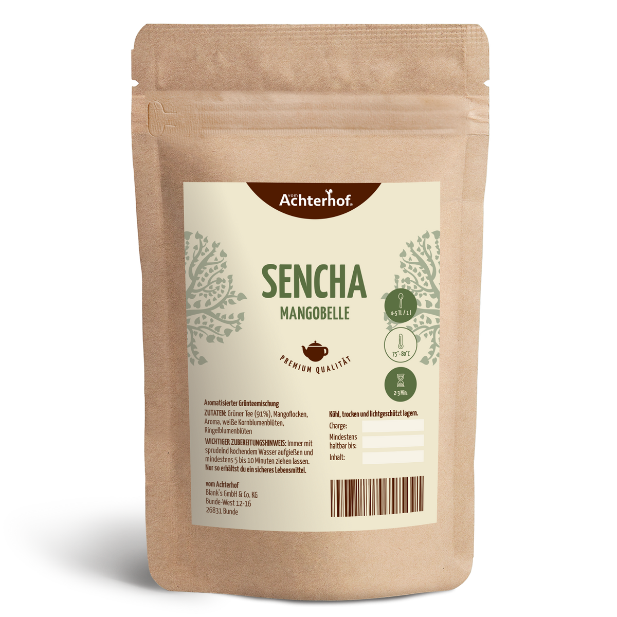 Grüner Tee Sencha Mangobelle (100g)