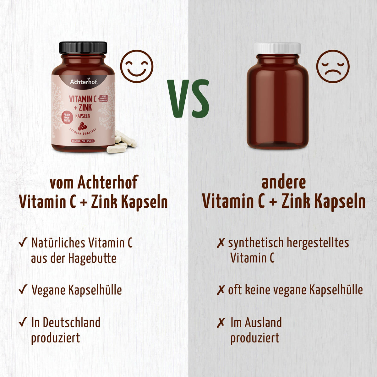 Vitamin C + Zink Kapseln (120 Kapseln)