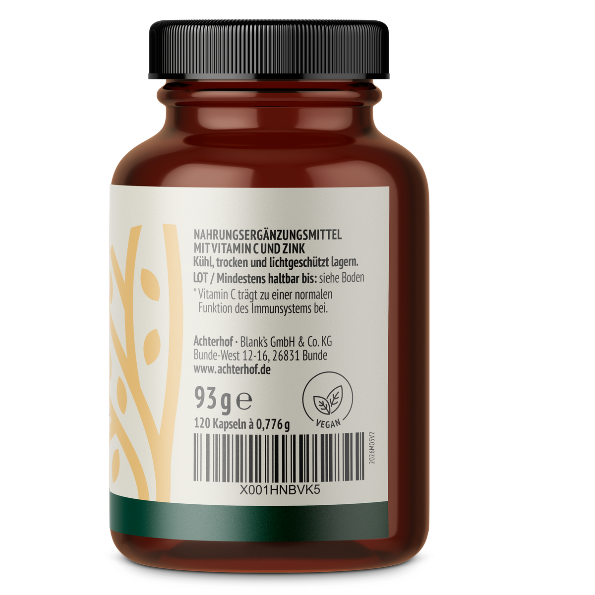 Vitamin C + Zink Kapseln (120 Kapseln)