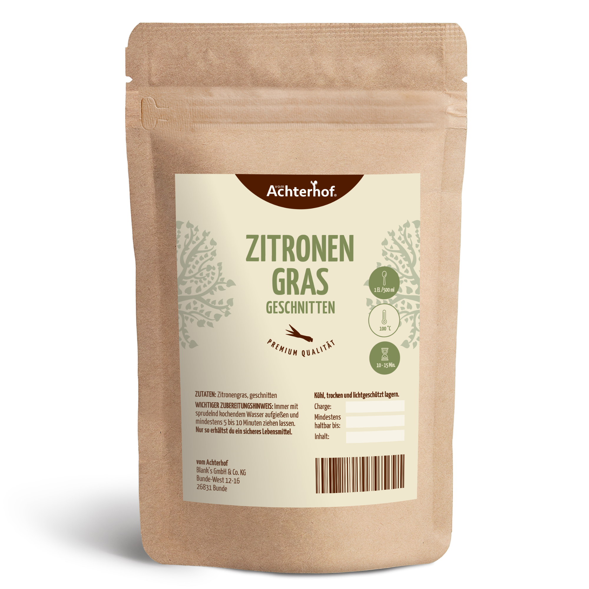 Zitronengras geschnitten (500g)